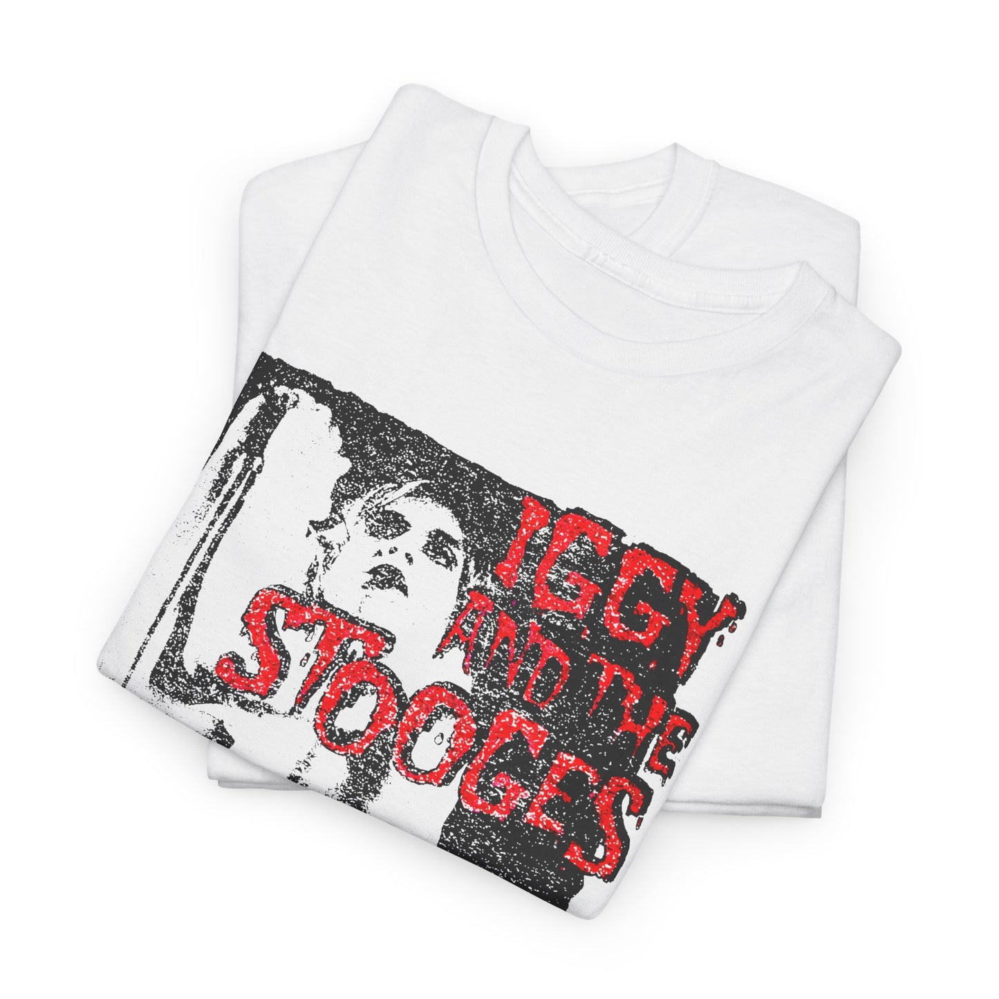 vintage iggy and the stooges raw power faded graphic reproduction tshirt