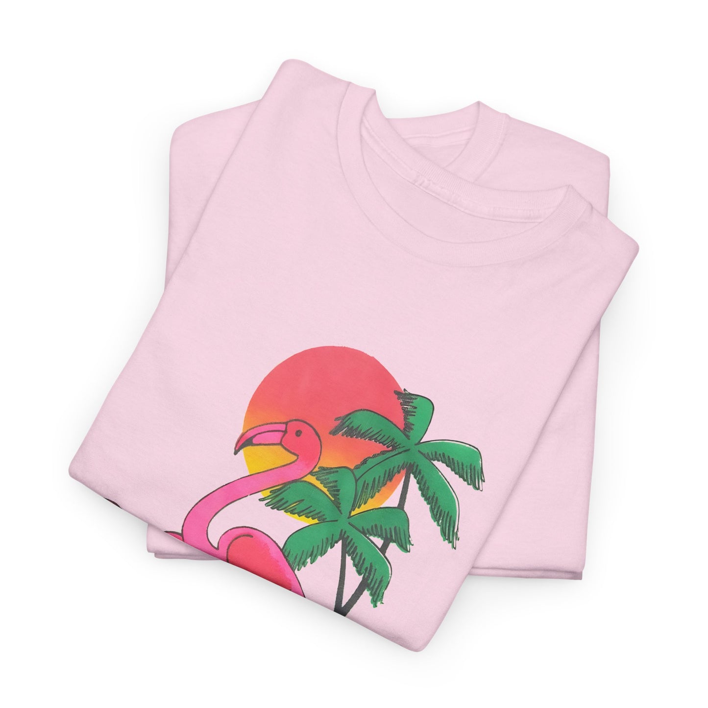 1980s vintage two flamingos reproduction tshirt