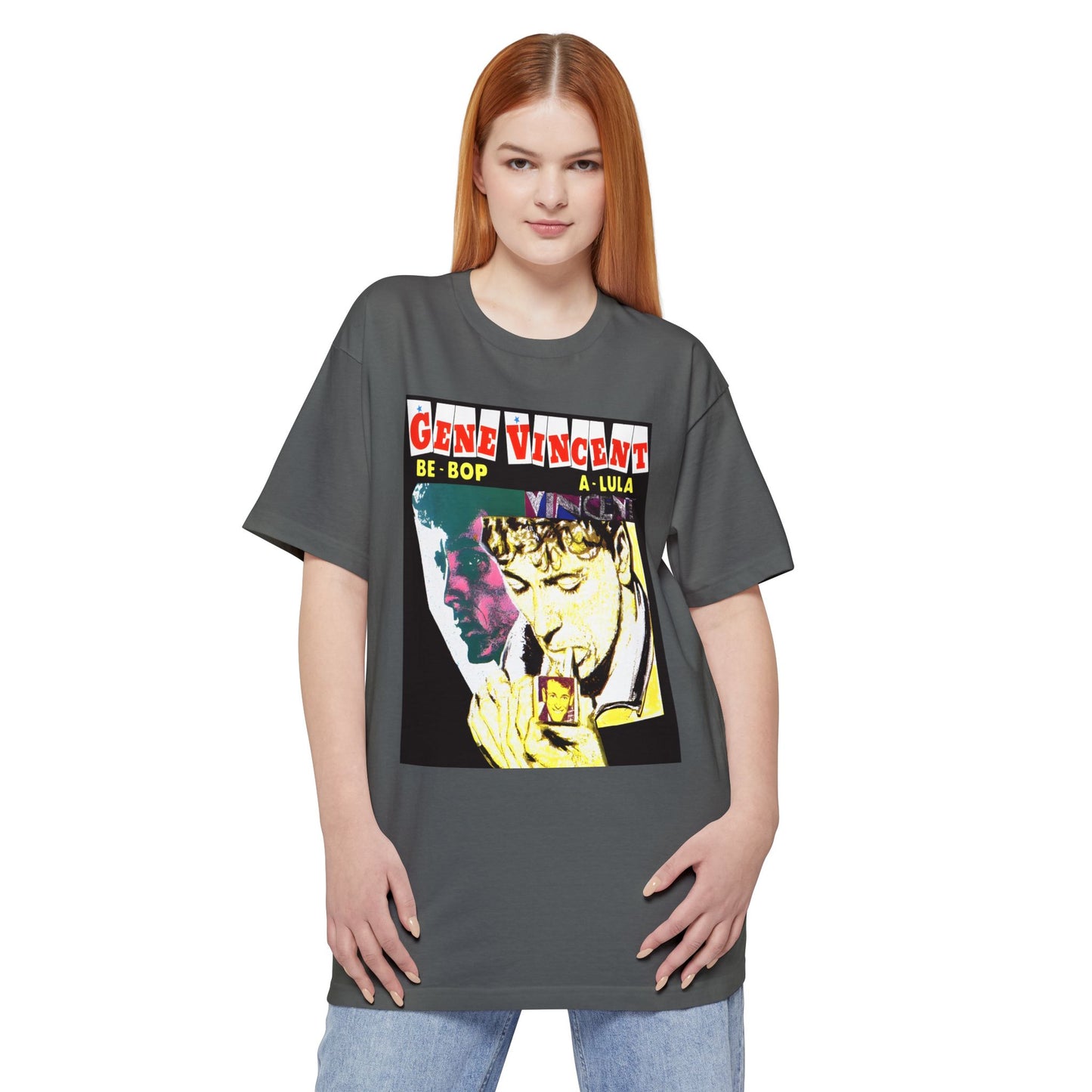 oversized gene vincent be bop a lula reproduction unisex tall beefy tshirt
