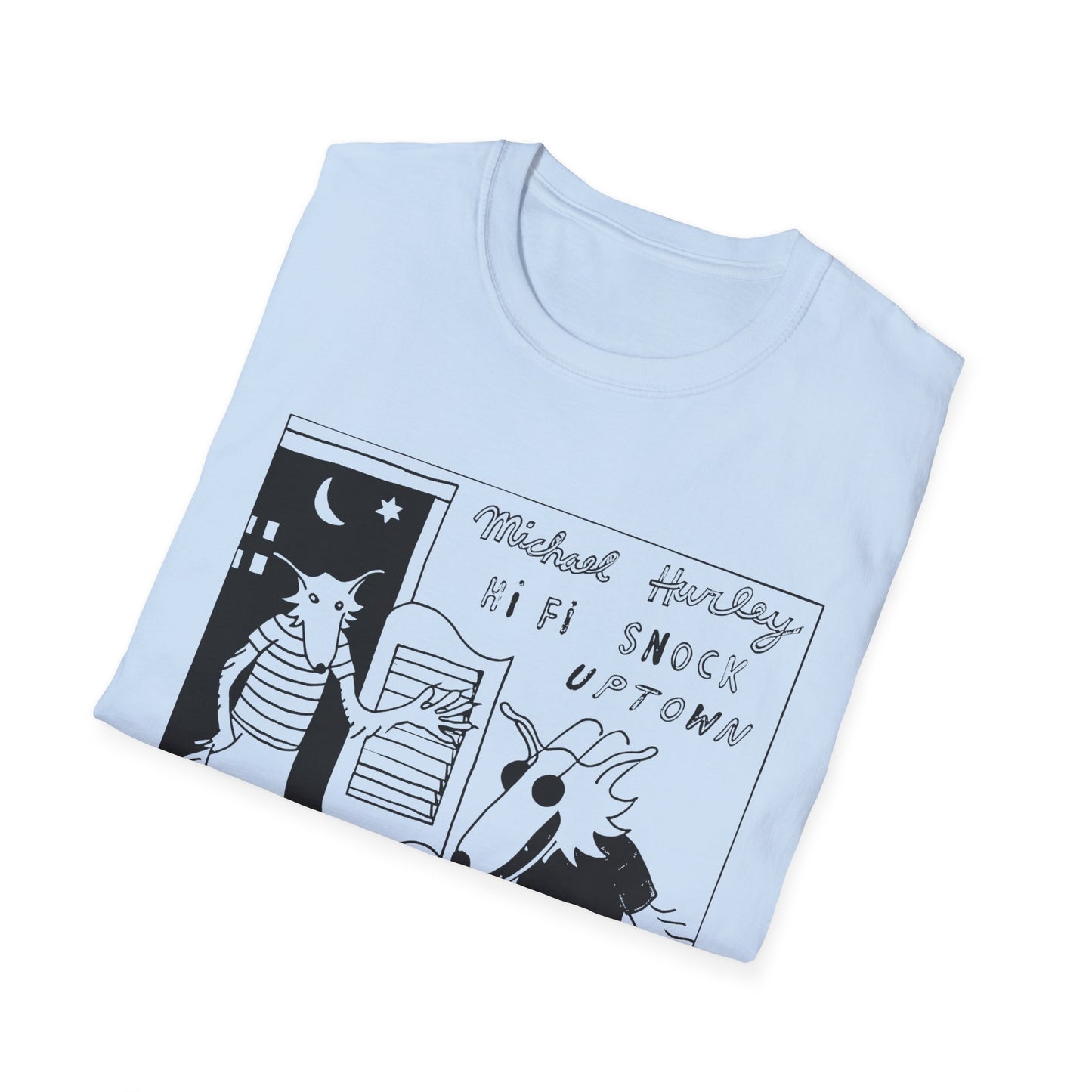michael hurley 1972 hi fi snock uptown album in stencil tshirt