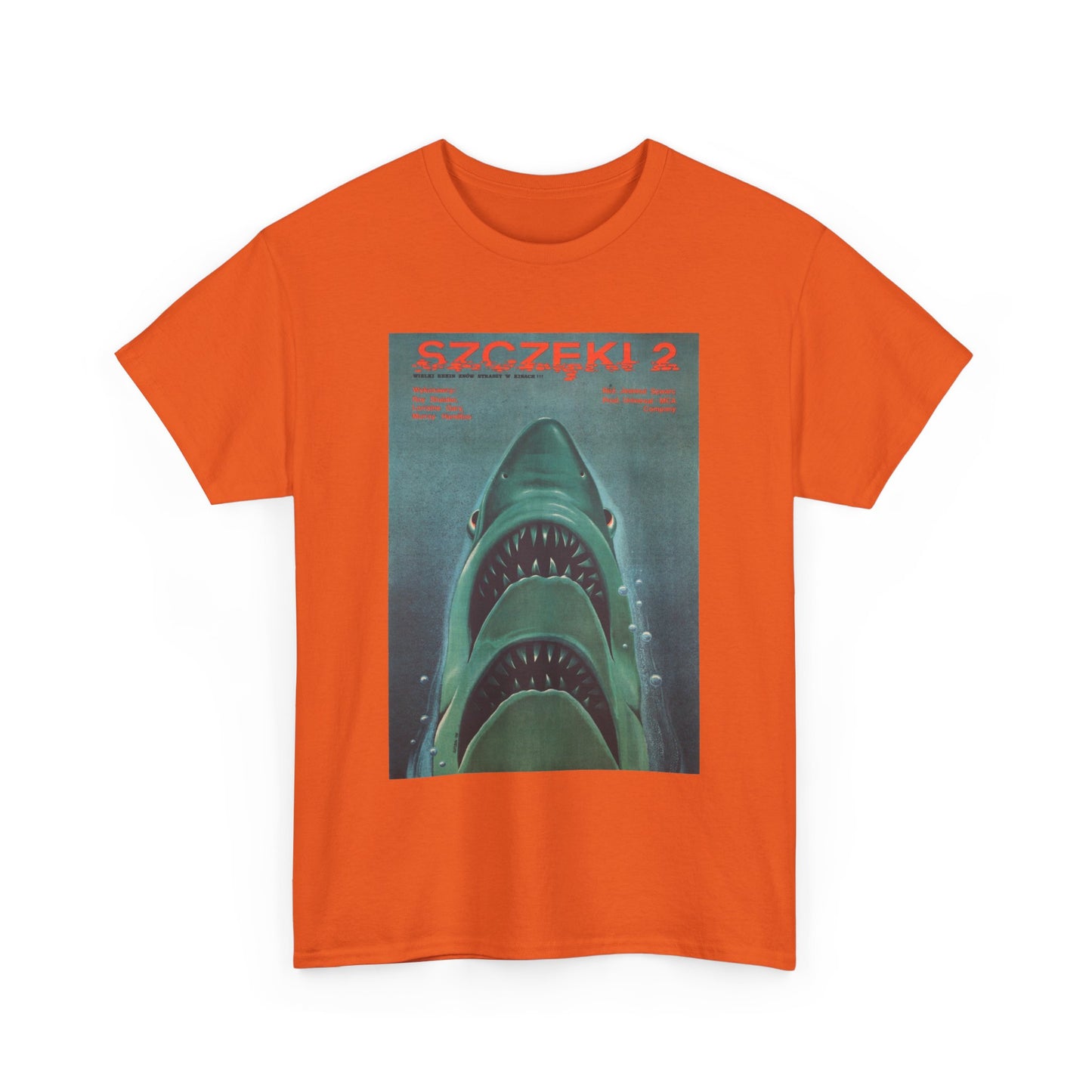 jaws 2 1980 polish movie poster reproduction tshirt