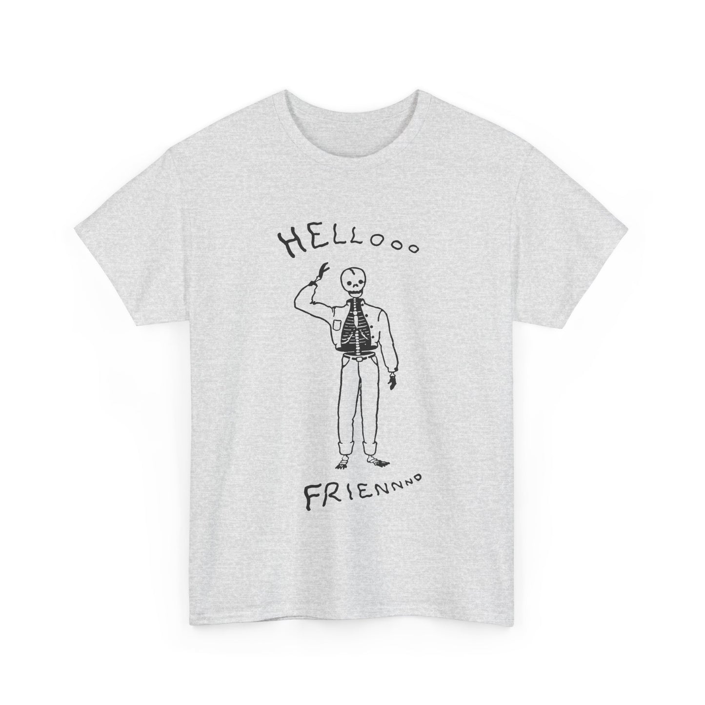 1953 the friendly skeleton illustration from the albuquerque journal reproduction tshirt