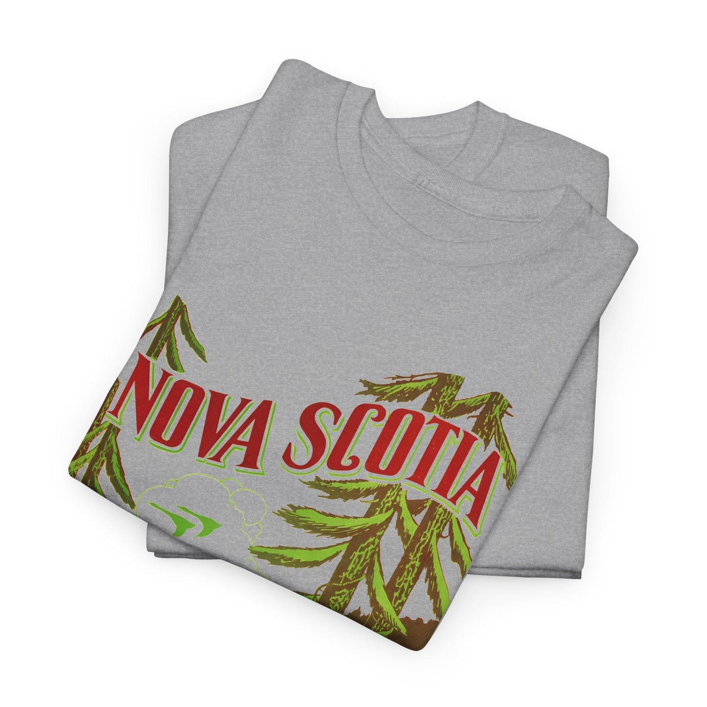 vintage tourism advertisement for nova scotia reproduction tshirt