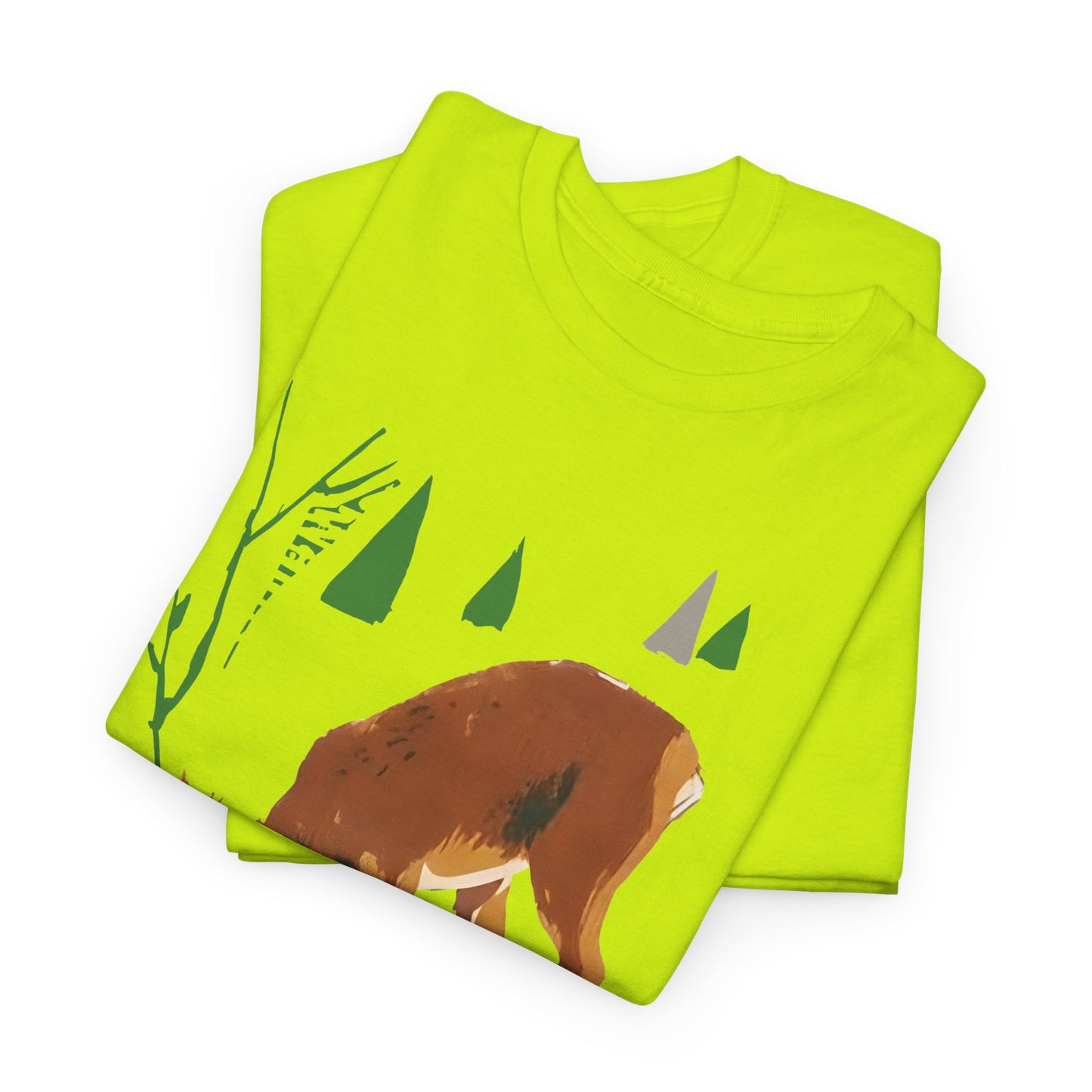 1961 slovakian living beauty vintage deer art reproduction tshirt