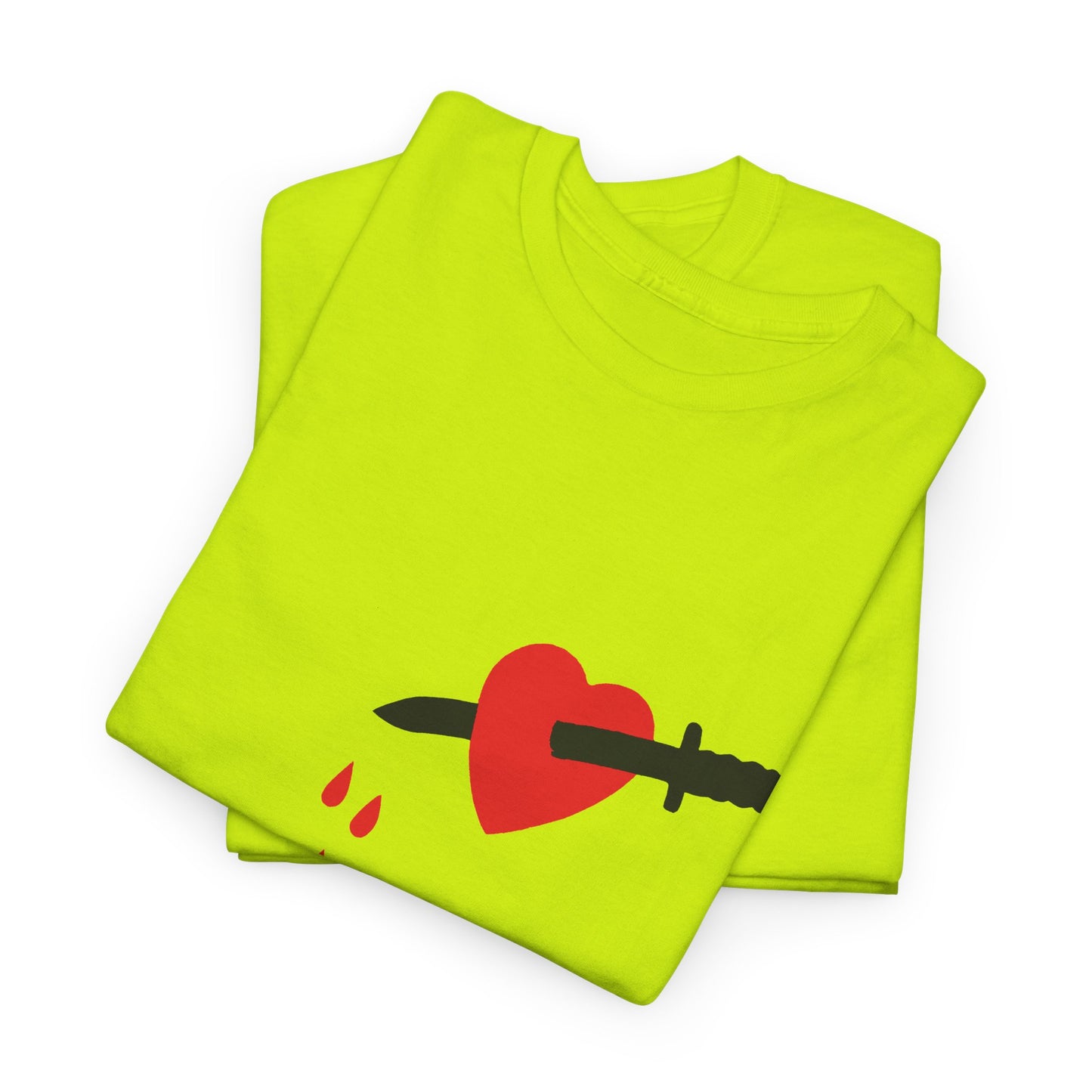 1970s vintage stabbed in the heart reproduction tshirt