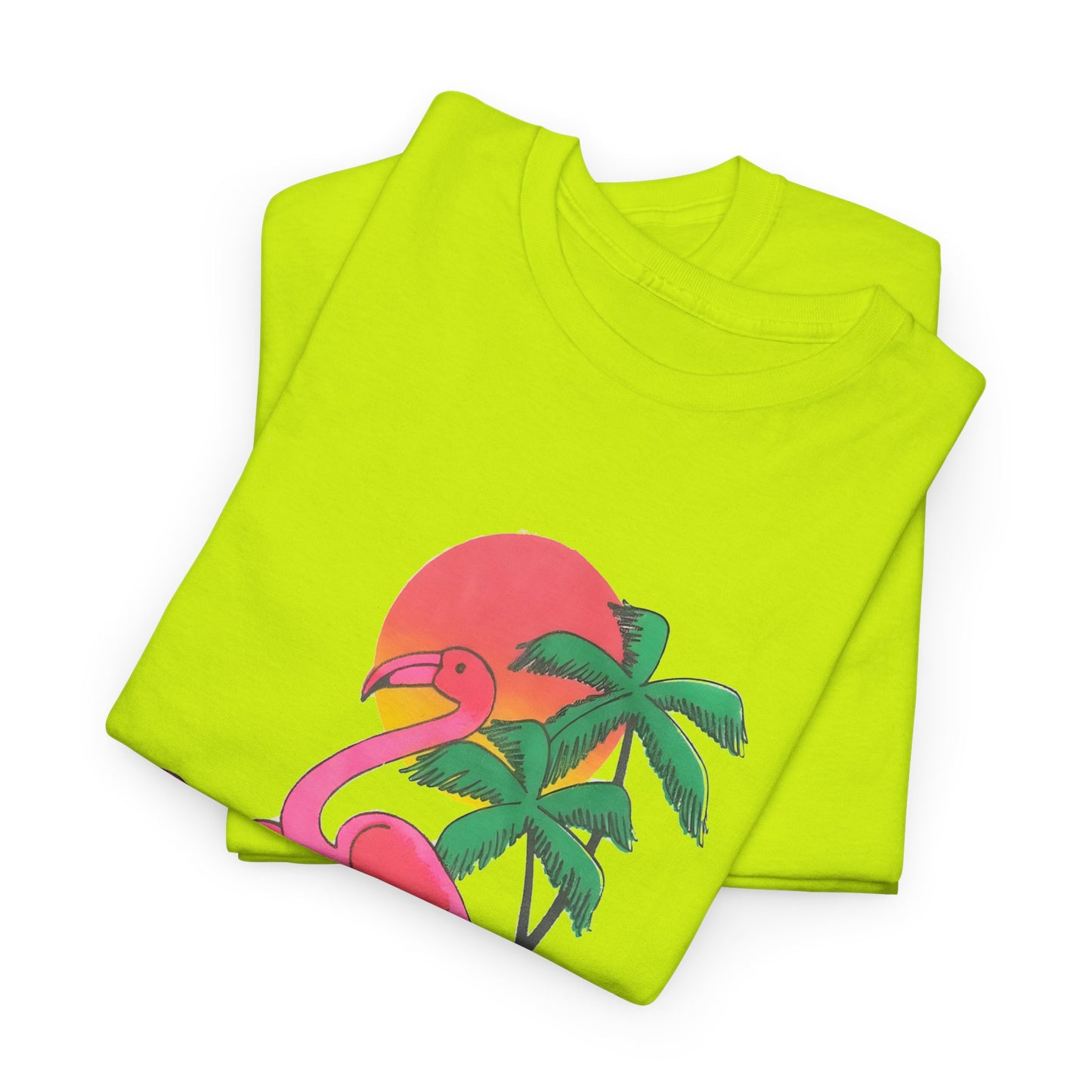 1980s vintage two flamingos reproduction tshirt
