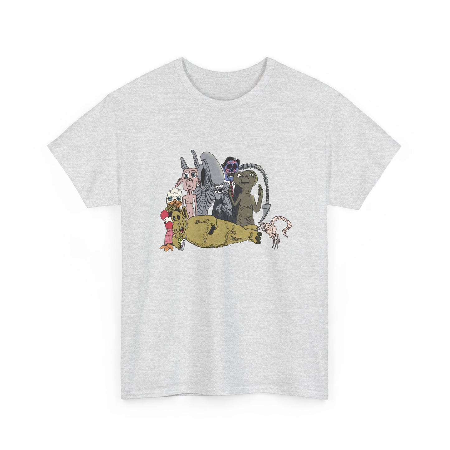 original drawing cute weird pop cult alien tshirt