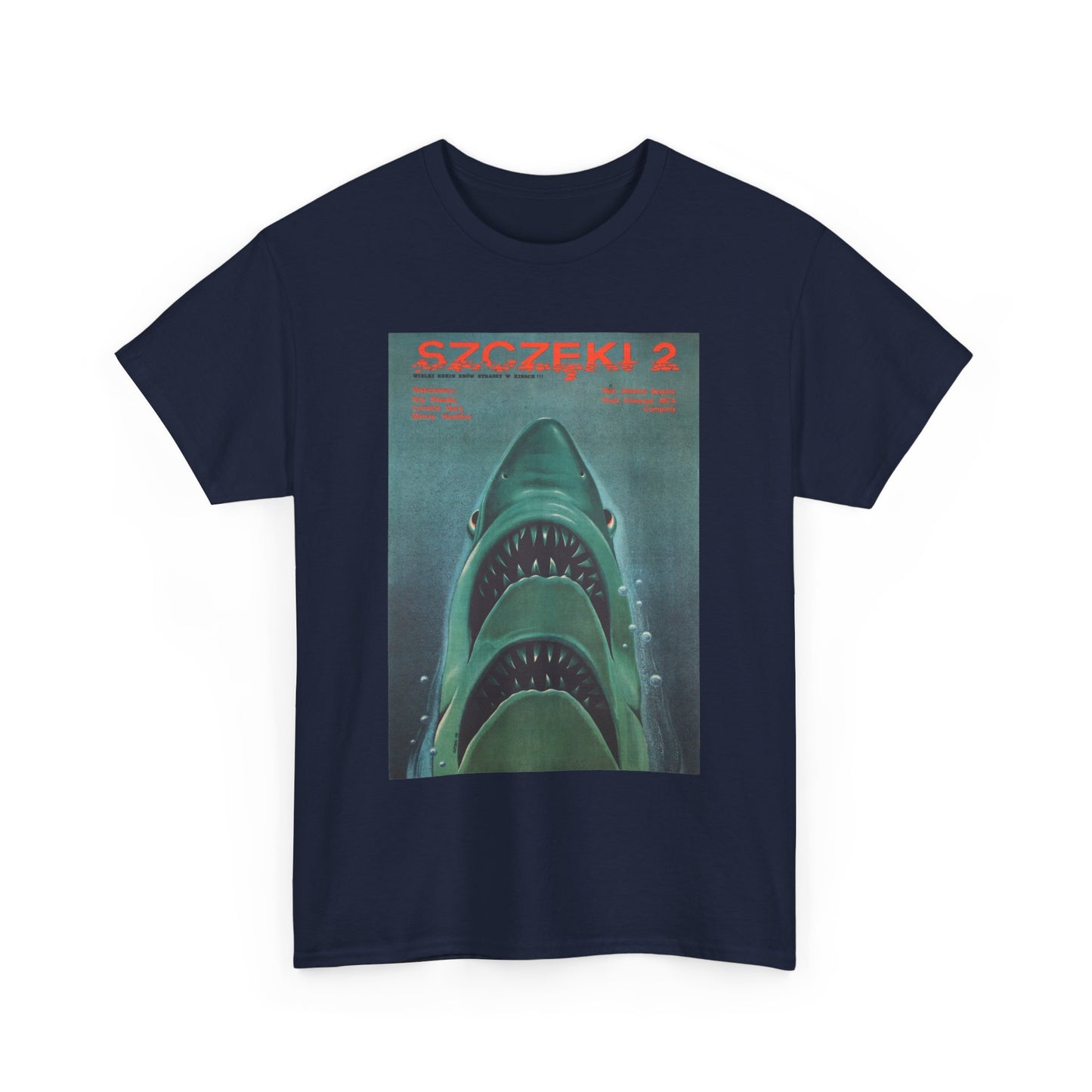jaws 2 1980 polish movie poster reproduction tshirt