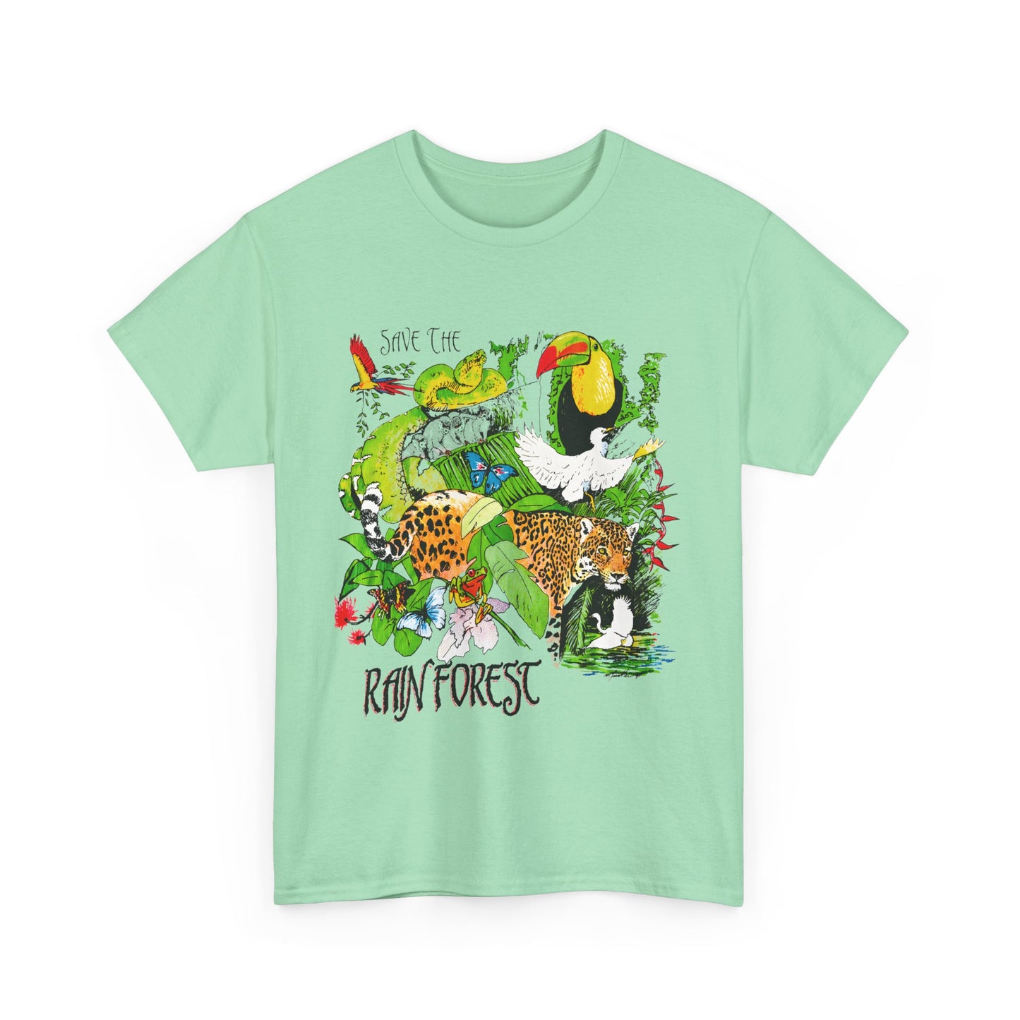 1993 vintage save the rainforest reproduction tshirt
