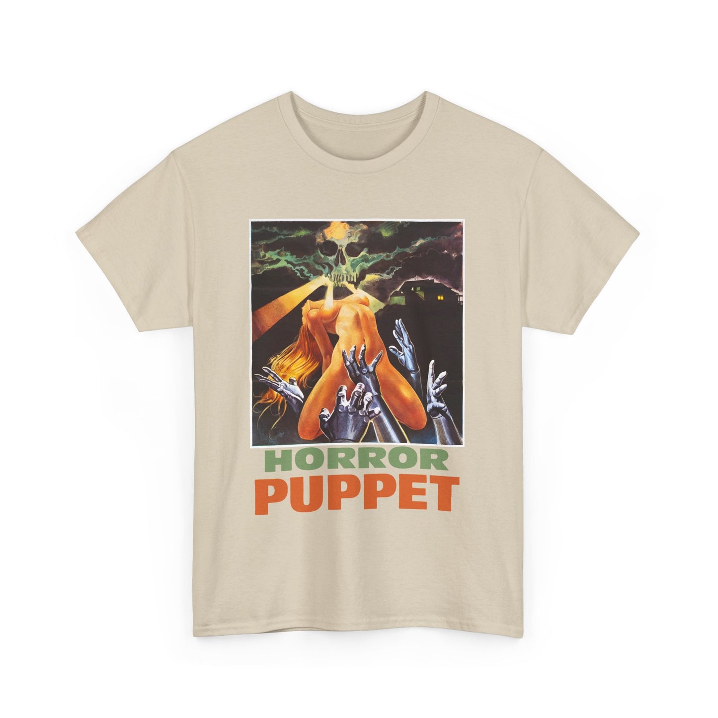 1979 horror puppet poster for the movie tourist trap tshirt