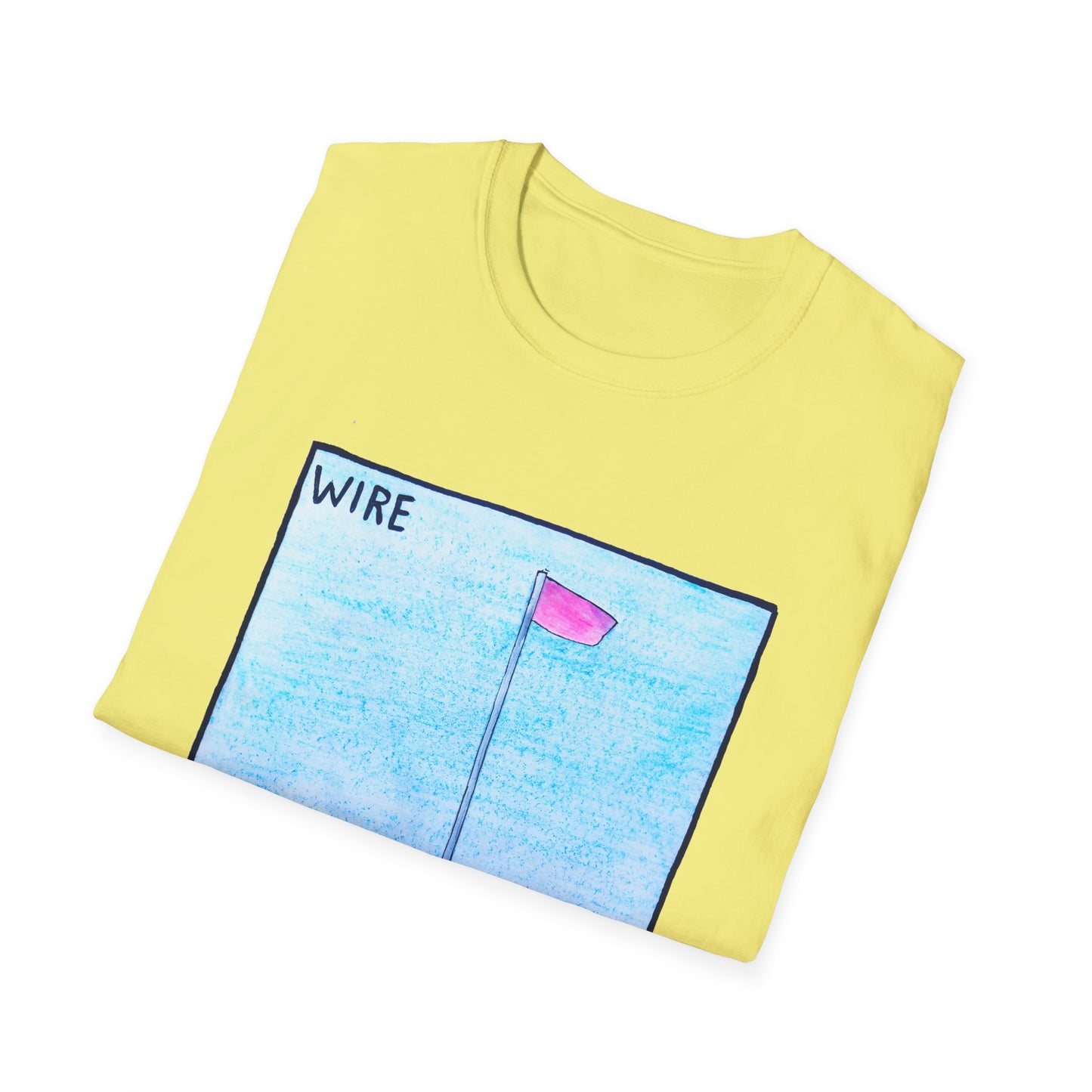 wire 1977 pink flag album cover homemade fan art tshirt