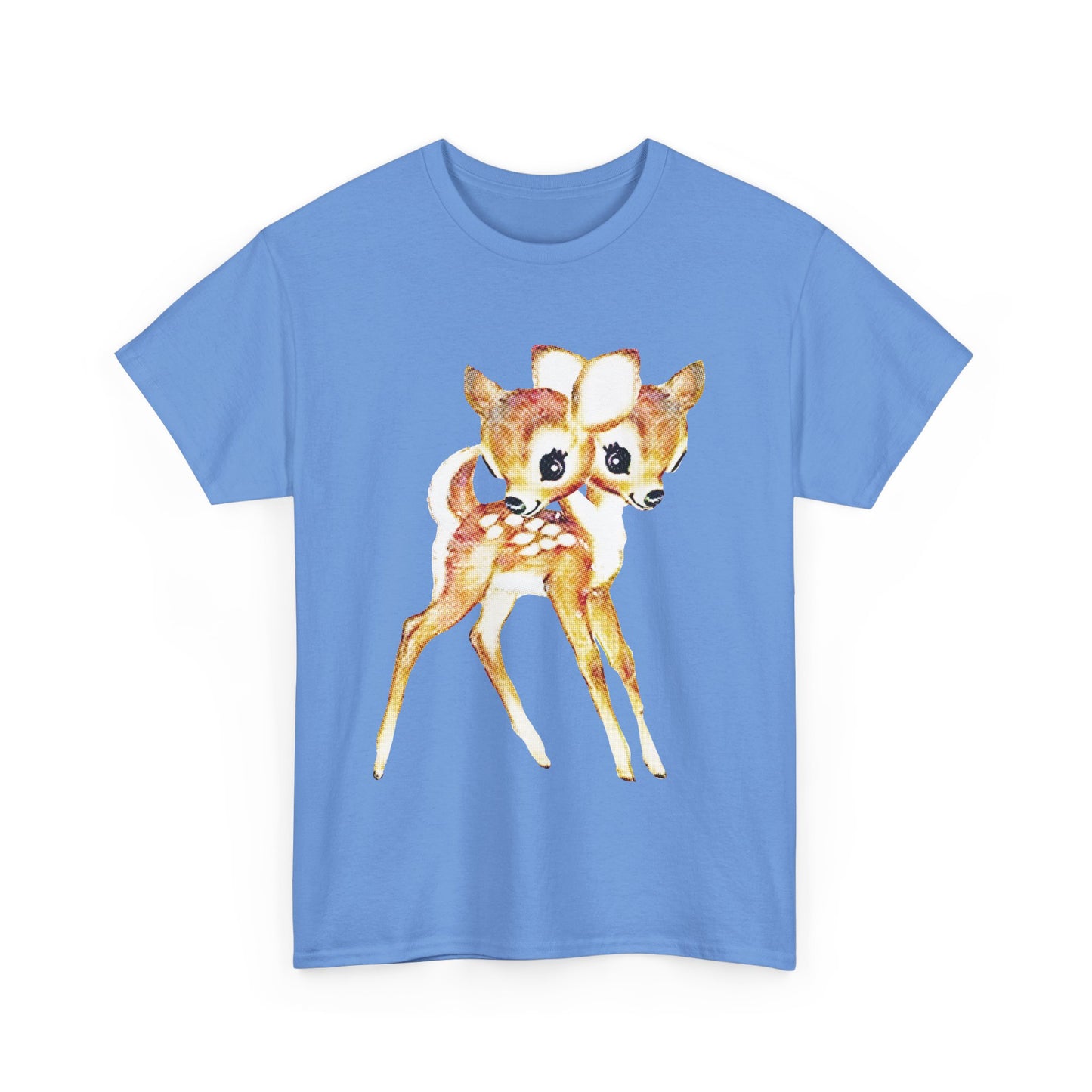vintage cute baby deer double headed tshirt