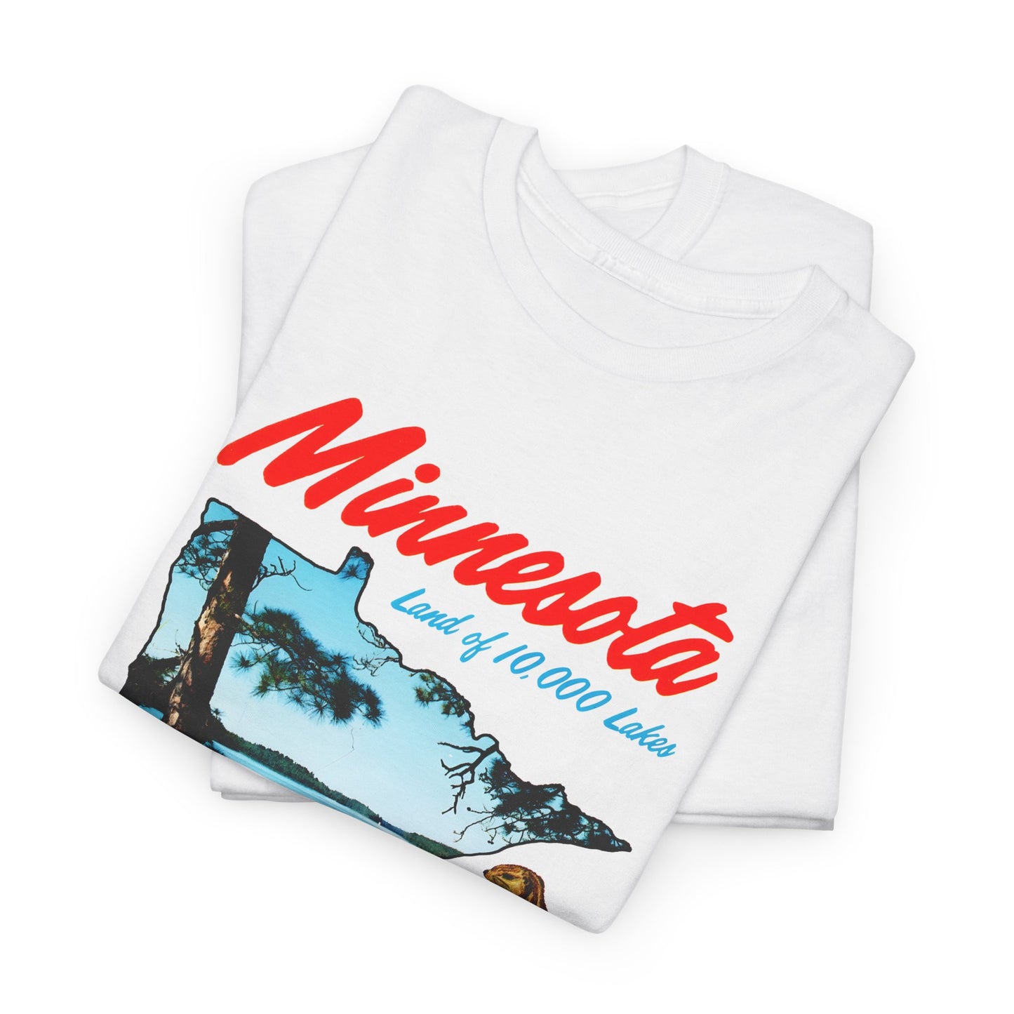 vintage postcard minnesota land of 10 000 lakes reproduction tshirt