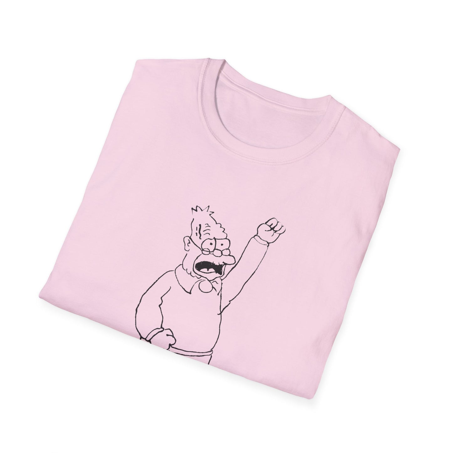 original sketch of grandpa simpson tshirt