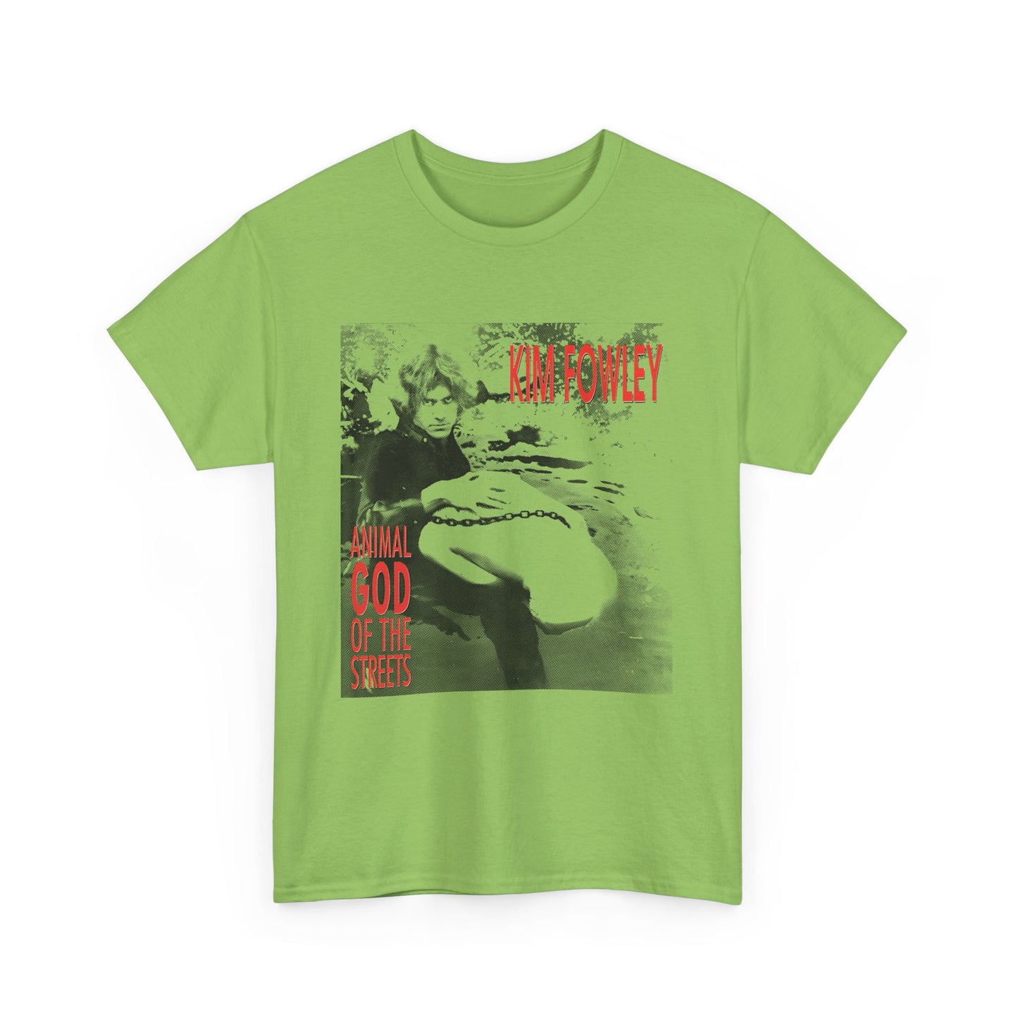 1974 animal god of the streets by kim fowley album cover stretched tshirt