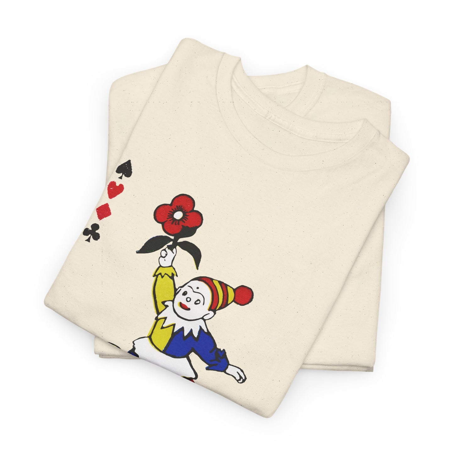 vintage children playing cards flowers reproduction tshirt