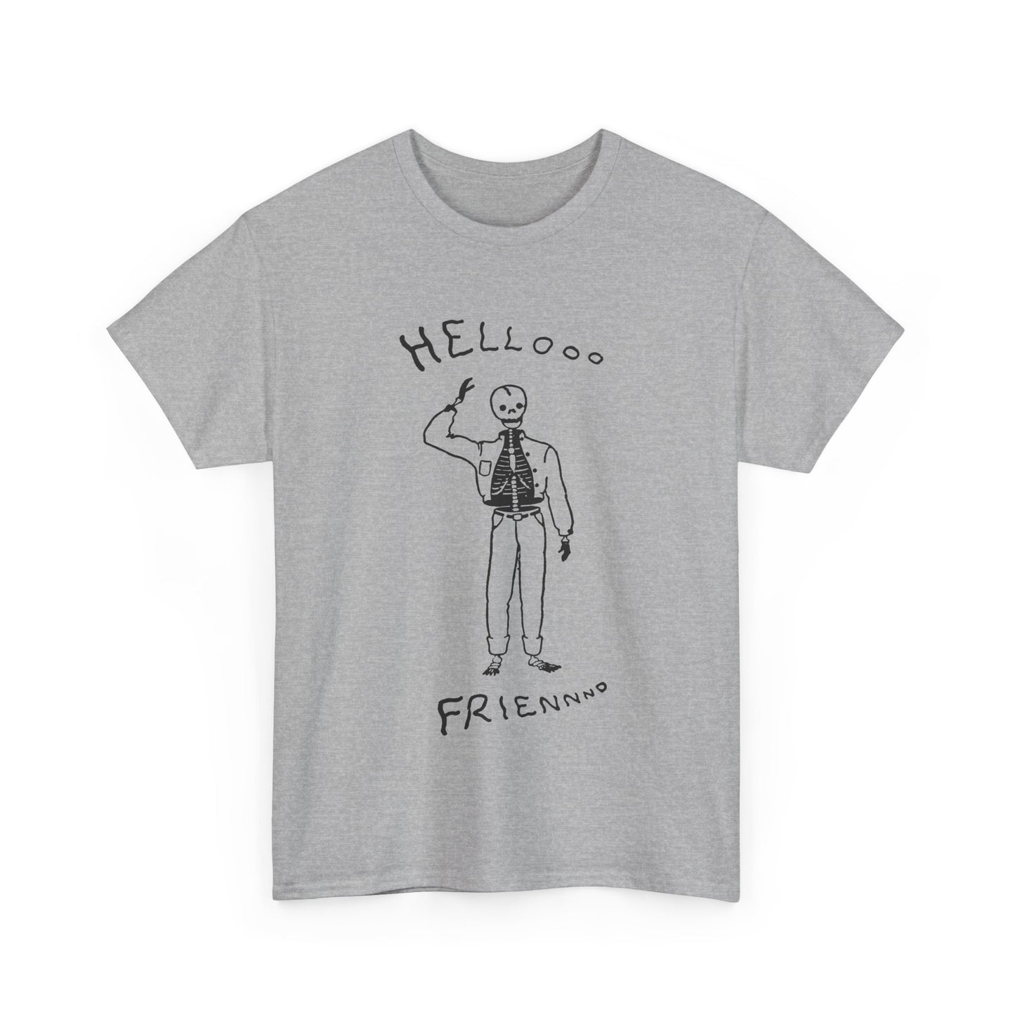 1953 the friendly skeleton illustration from the albuquerque journal reproduction tshirt