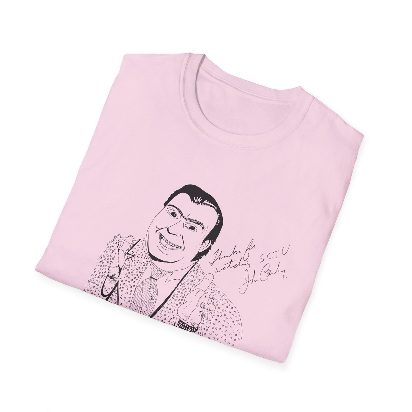 original drawing john candy with john candy's signature thanks for watching sctv tshirt