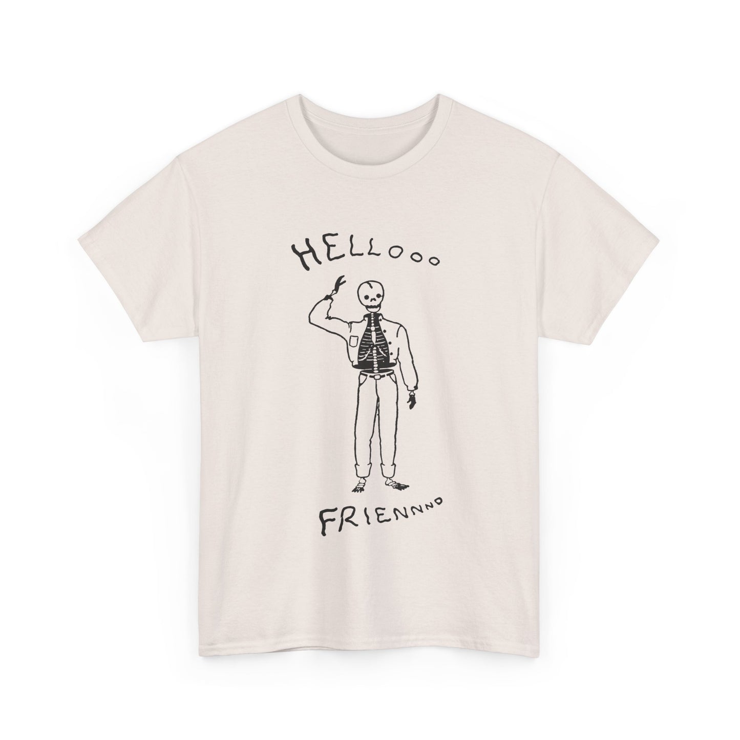 1953 the friendly skeleton illustration from the albuquerque journal reproduction tshirt