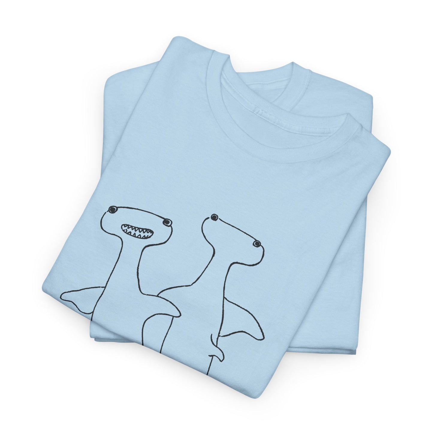 1735 a pair of hammerhead sharks edo period japanese illustration reproduction tshirt