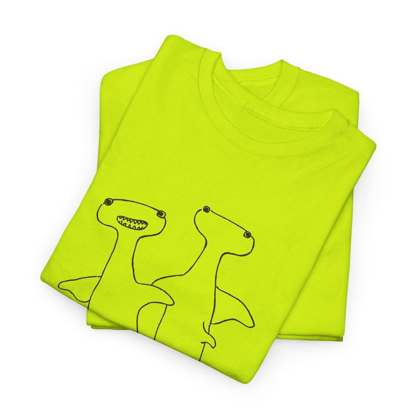 1735 a pair of hammerhead sharks edo period japanese illustration reproduction tshirt