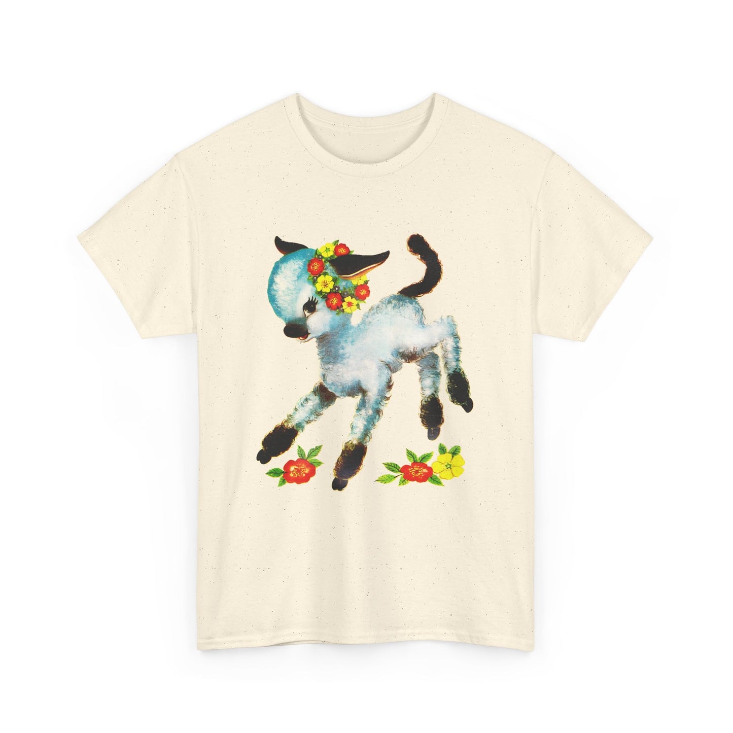 vintage cute baby sheep reproduction tshirt