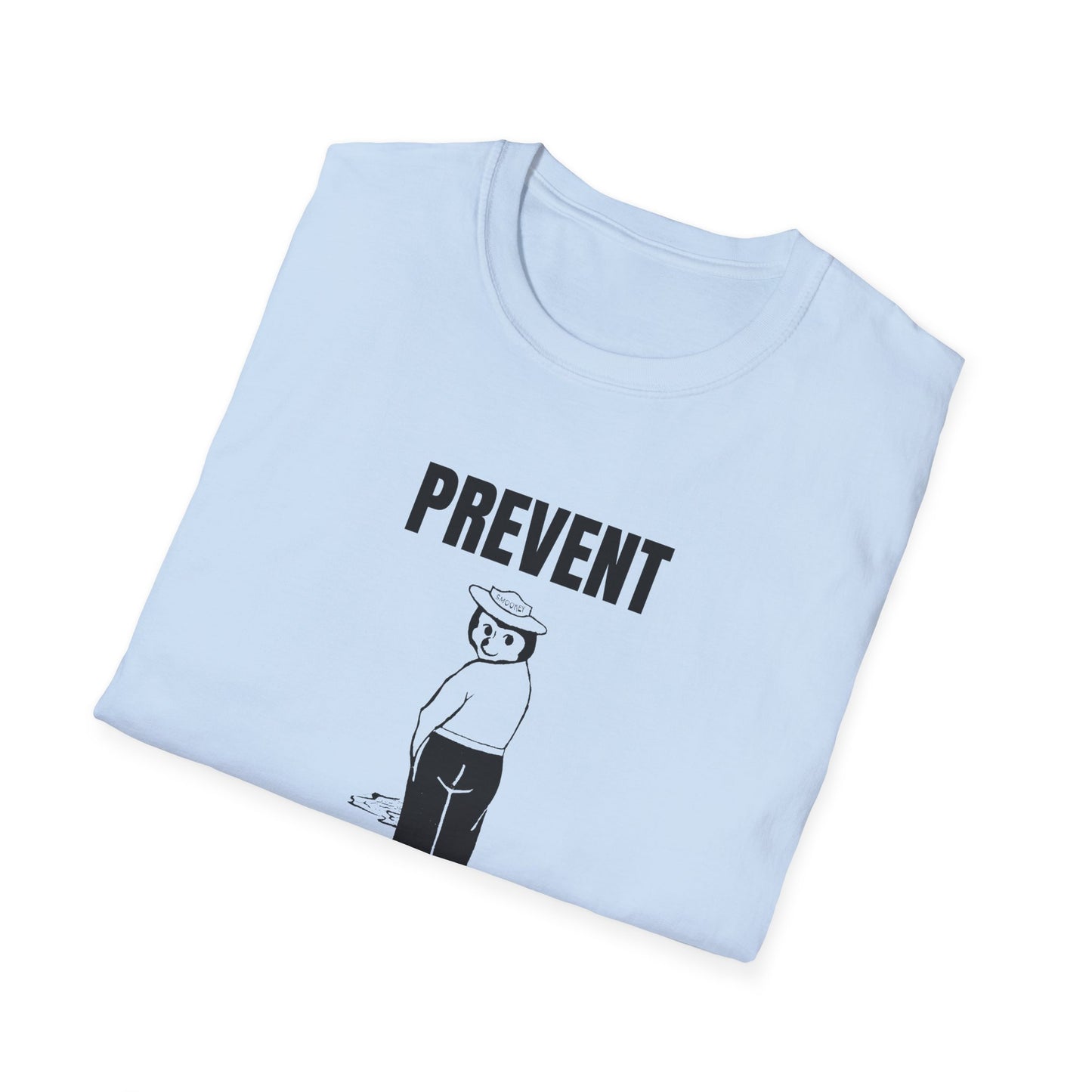 smokey the bear parody 1970s vintage design re print black tshirt