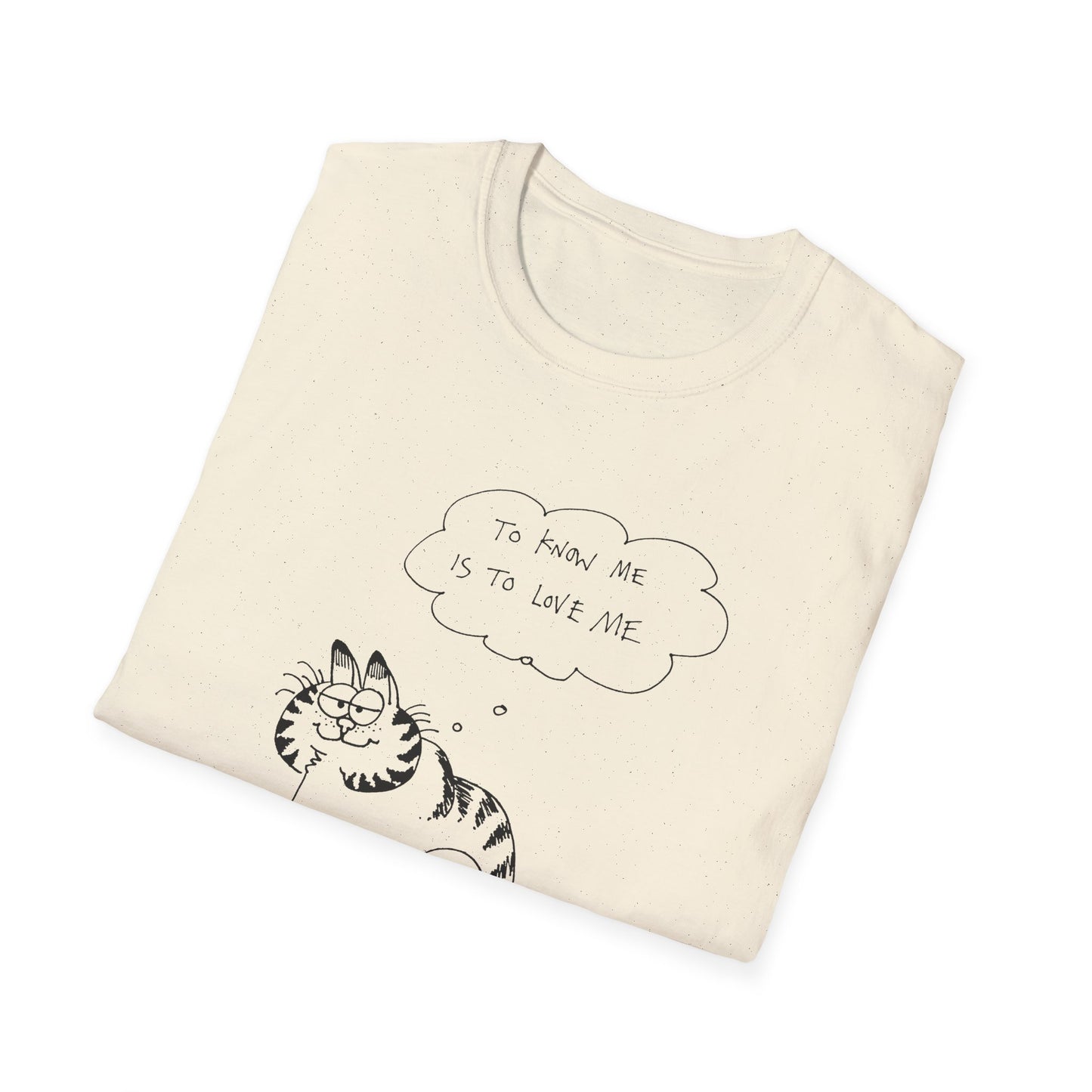 original drawing garfield fan art to know me is to love me tshirt