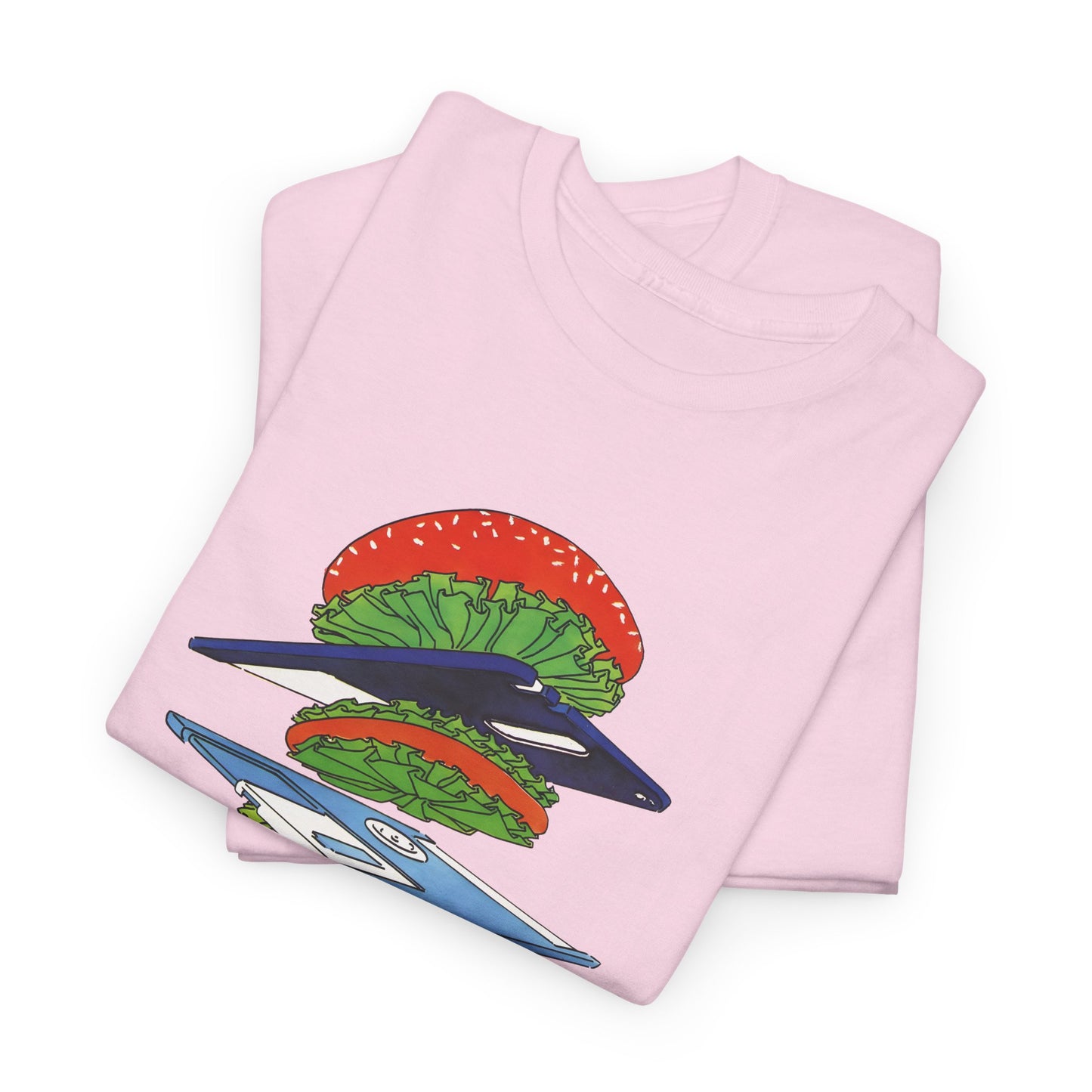 1989 uncredited art from micro mag floppy disc burger tshirt