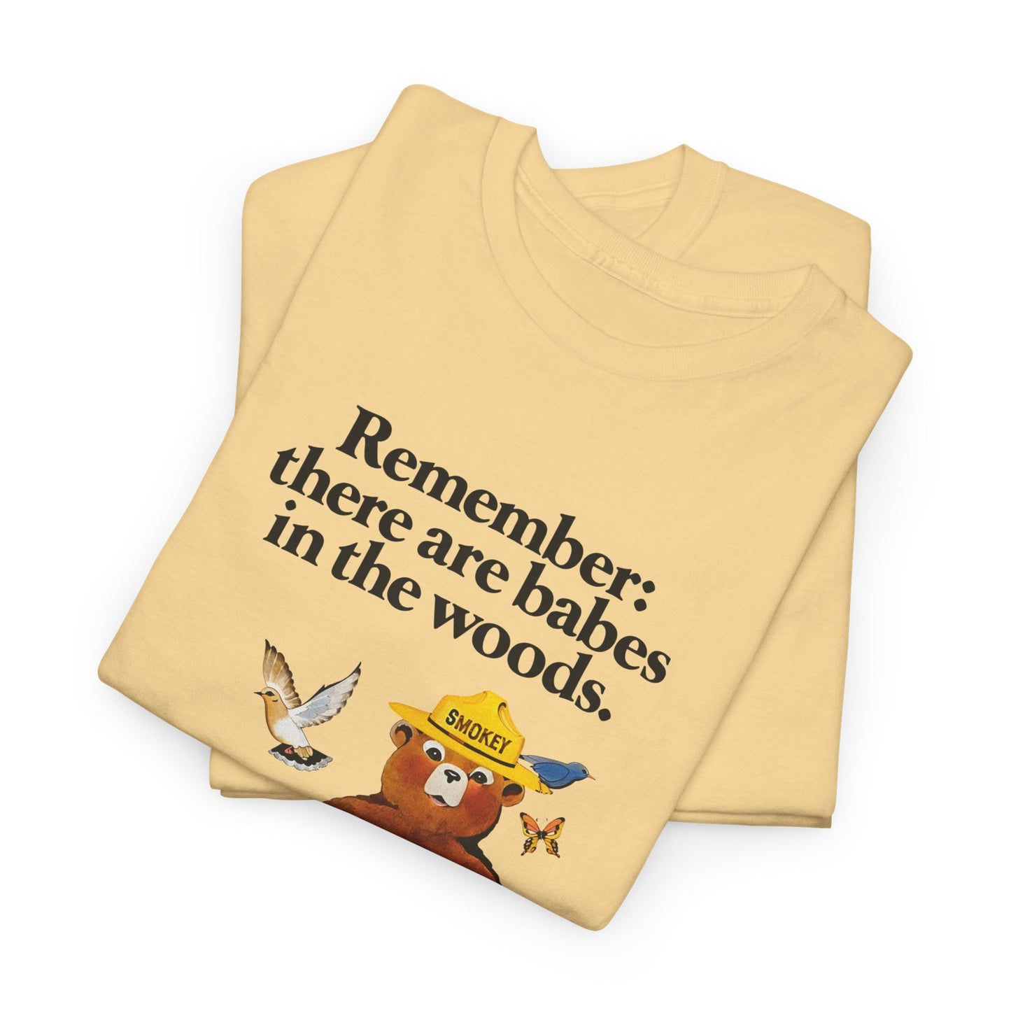 vintage smokey the bear babes in the woods reproduction tshirt