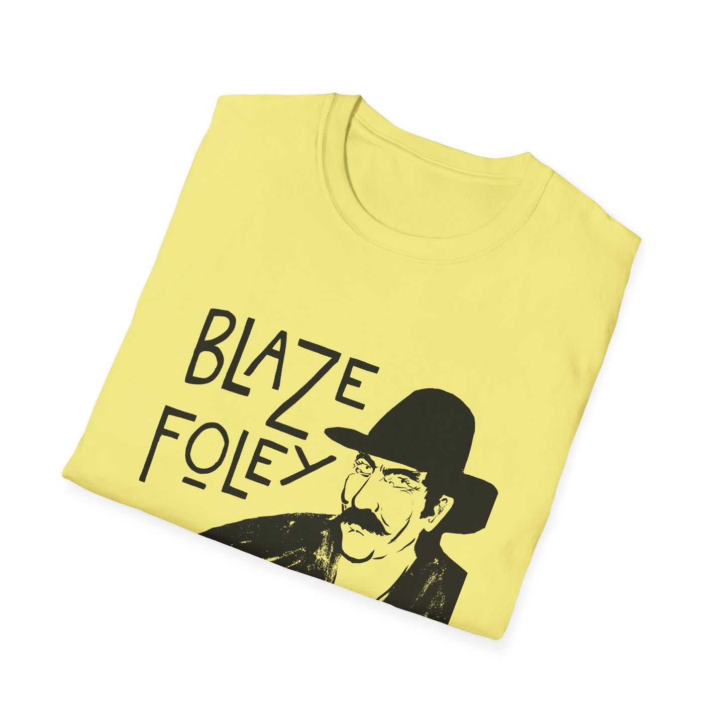 blaze foley sittin' by the road black stencil fan art tshirt