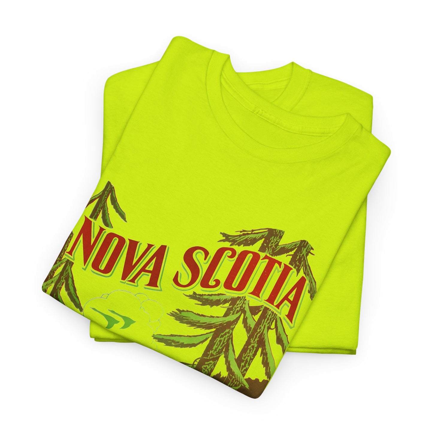 vintage tourism advertisement for nova scotia reproduction tshirt