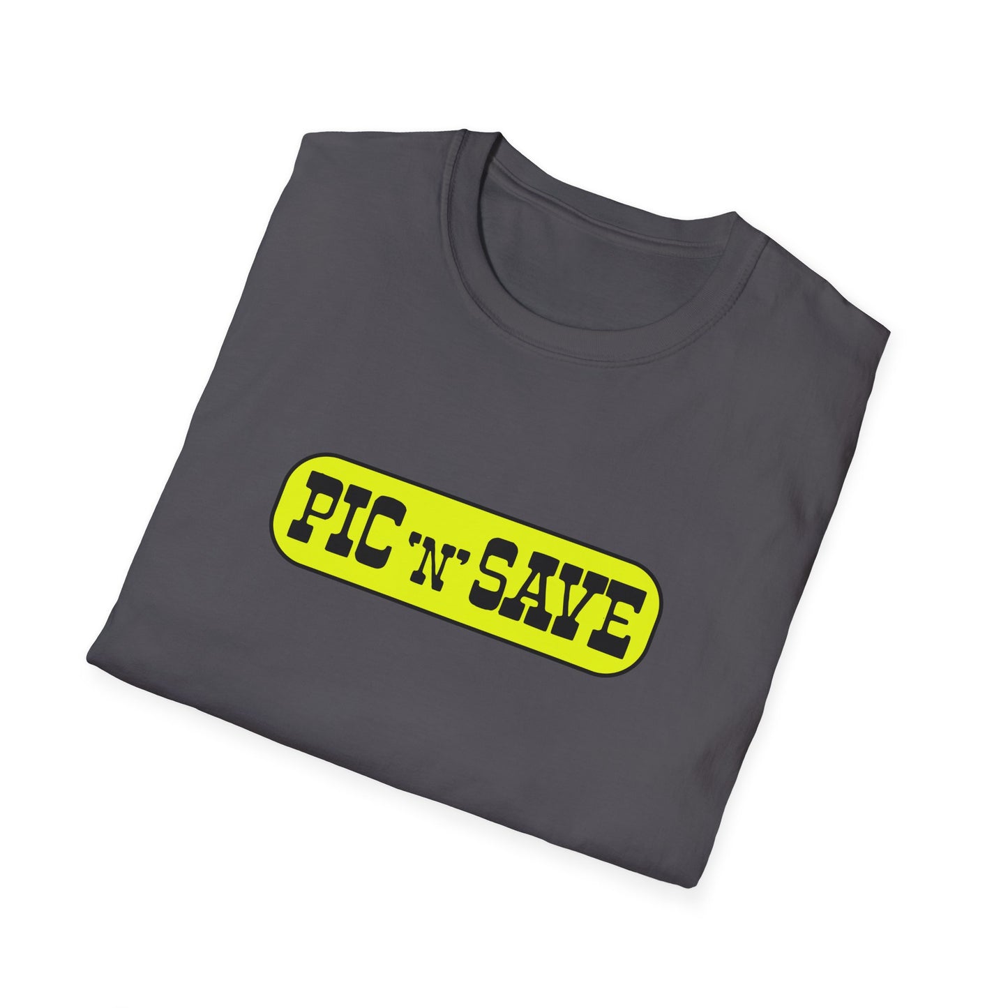 pic n save retail chain logo tshirt