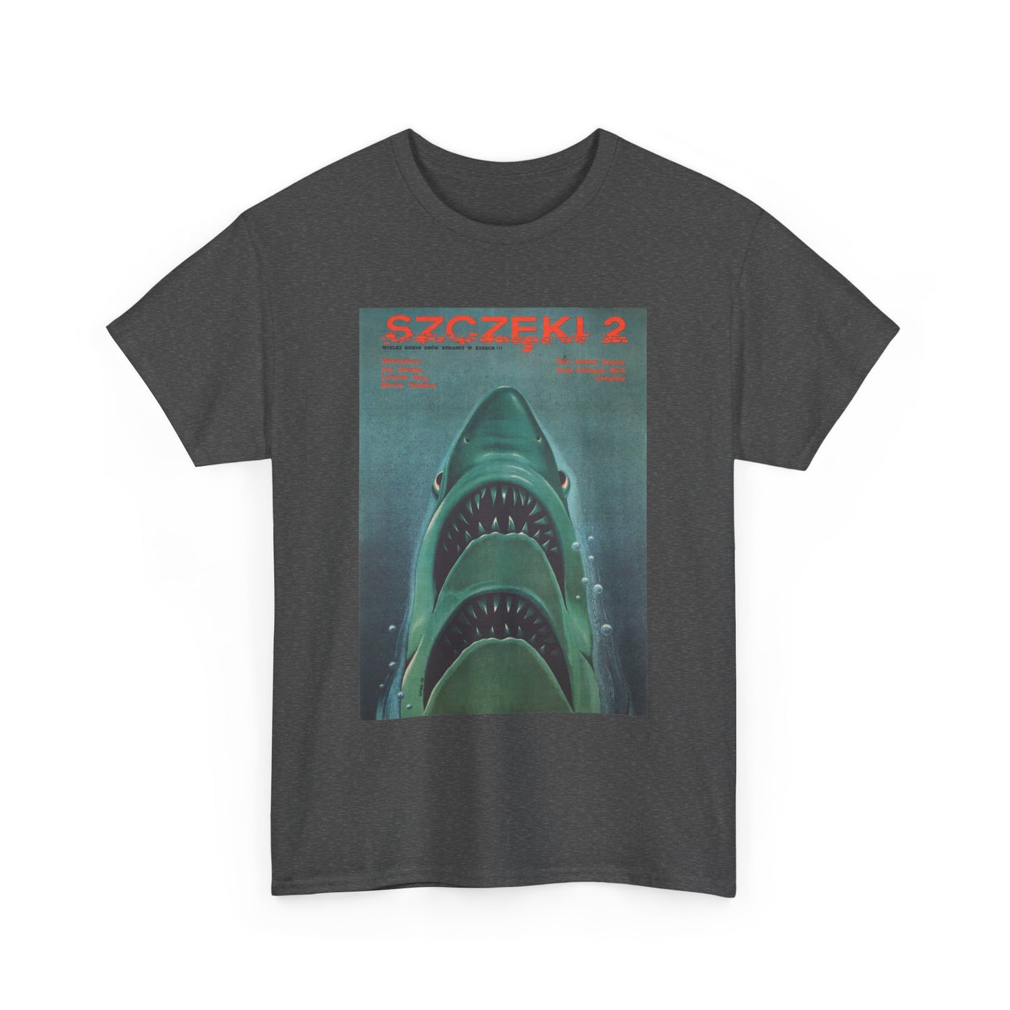 jaws 2 1980 polish movie poster reproduction tshirt