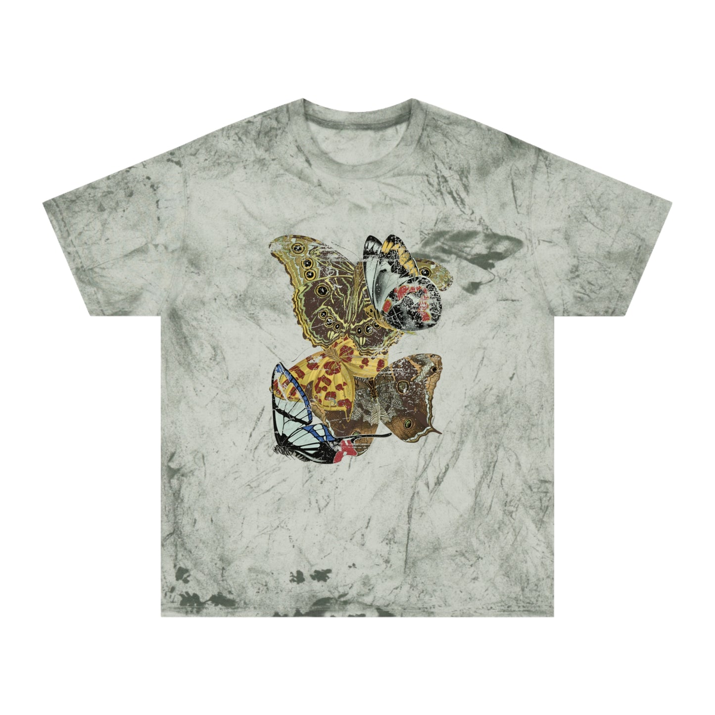 1925 papillons butterfly illustration by emile allain seguy faded graphic color blast tshirt