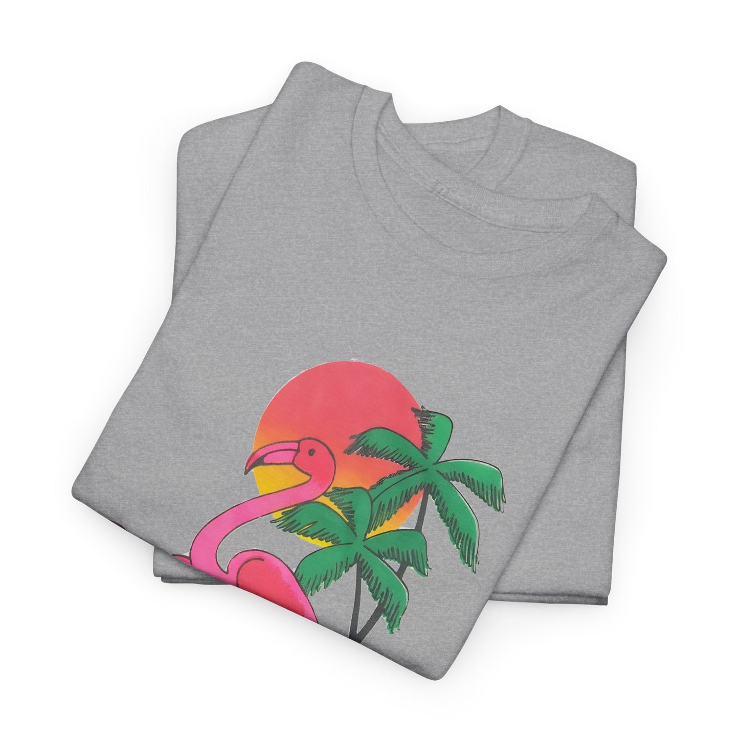1980s vintage two flamingos reproduction tshirt