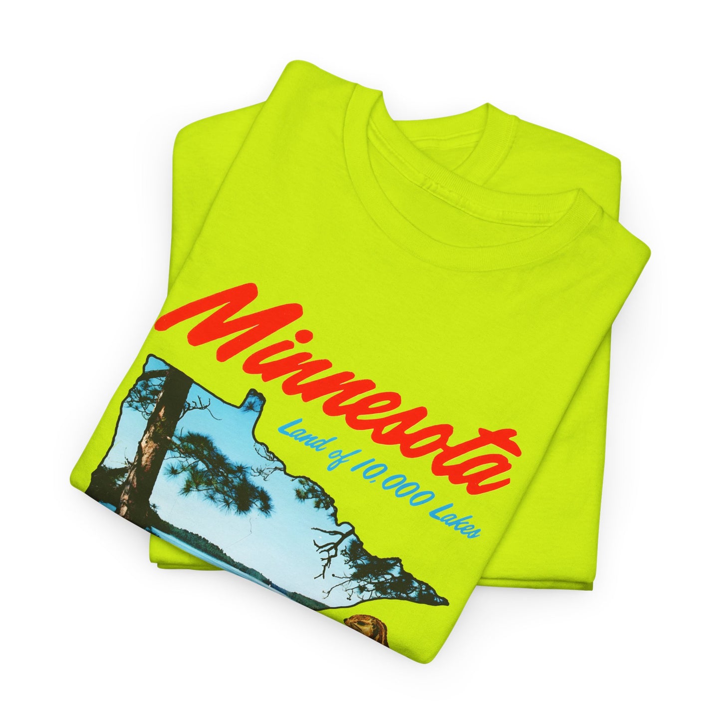 vintage postcard minnesota land of 10 000 lakes reproduction tshirt