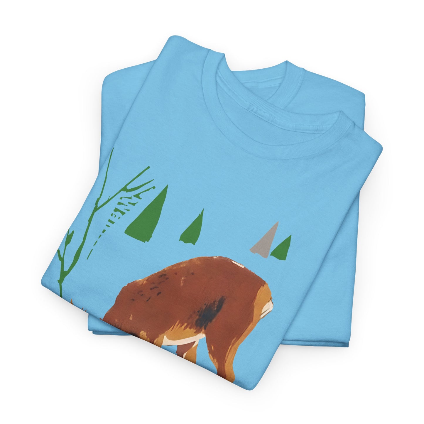 1961 slovakian living beauty vintage deer art reproduction tshirt