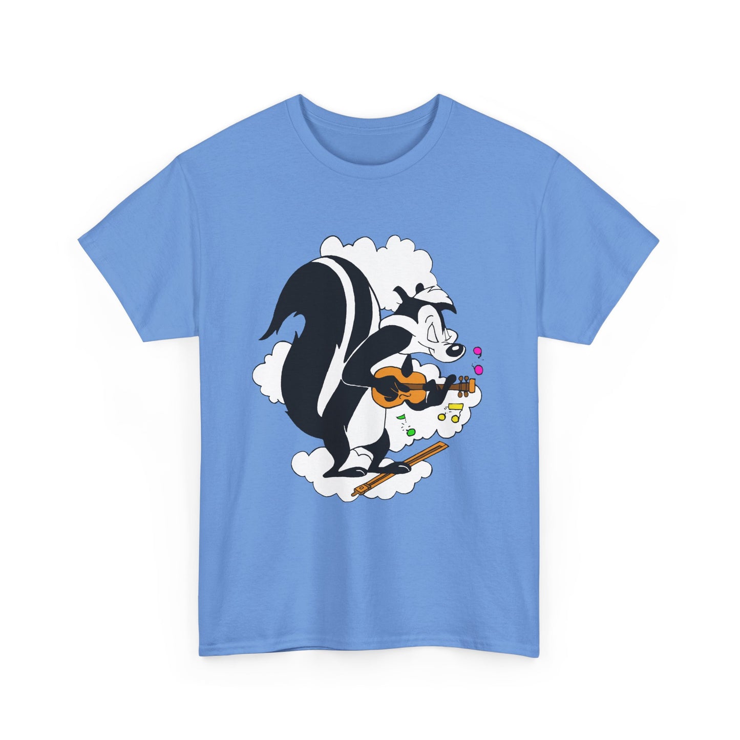 vintage milk cap pepe playing fiddle in clouds tshirt