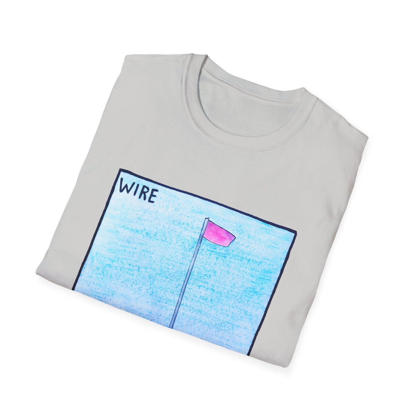 wire 1977 pink flag album cover homemade fan art tshirt