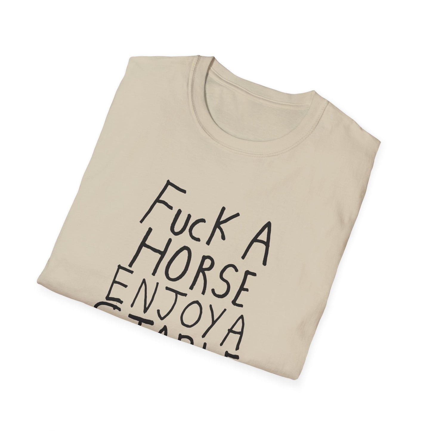 fuck a horse enjoy a stable relationship hand drawn tshirt