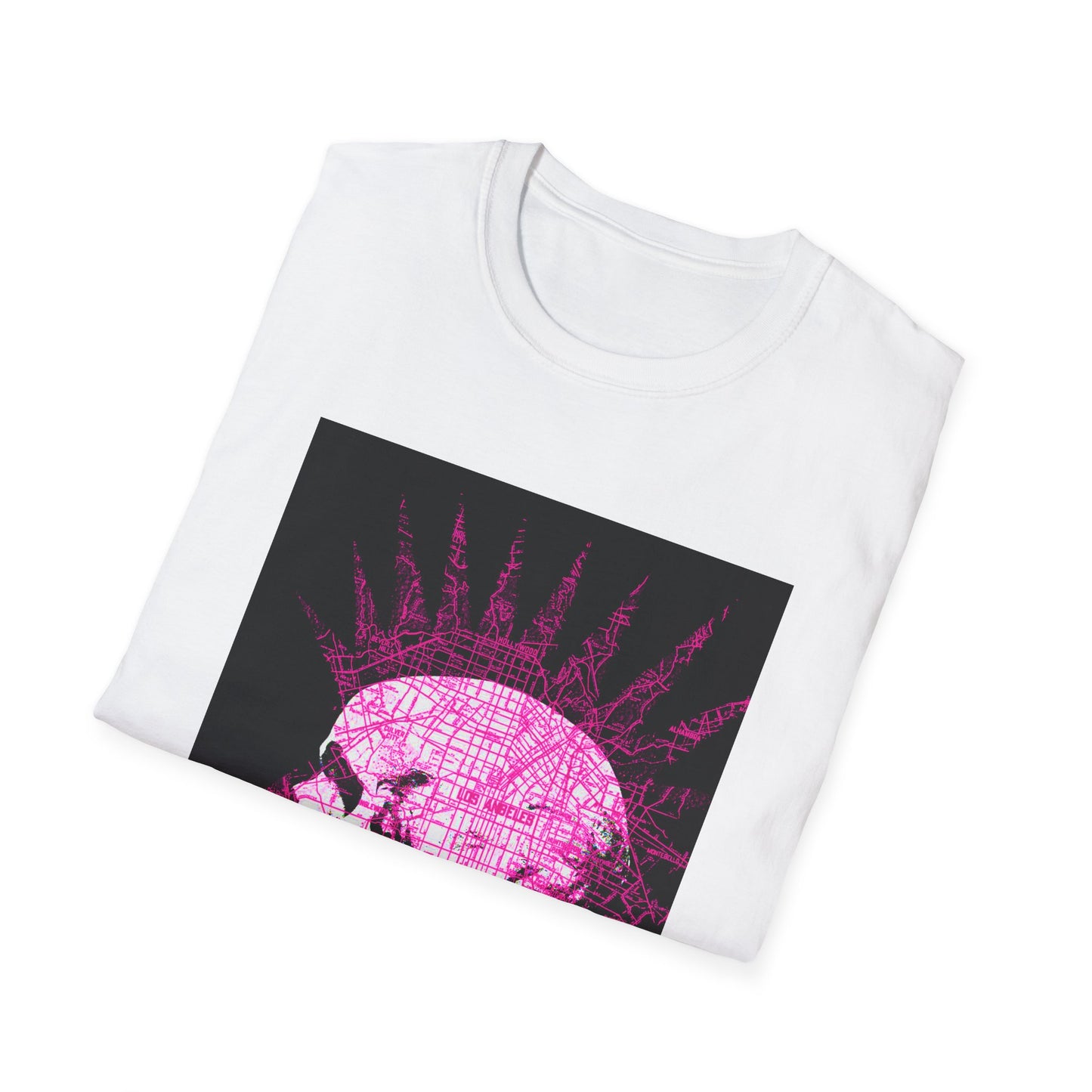 repo man skull punk in pink tshirt