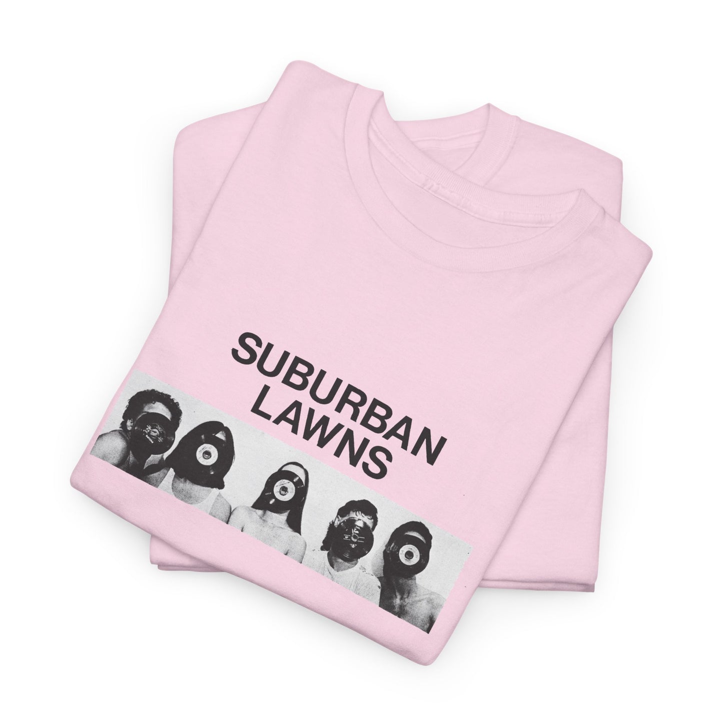 1970s california punk band suburban lawns photo tshirt