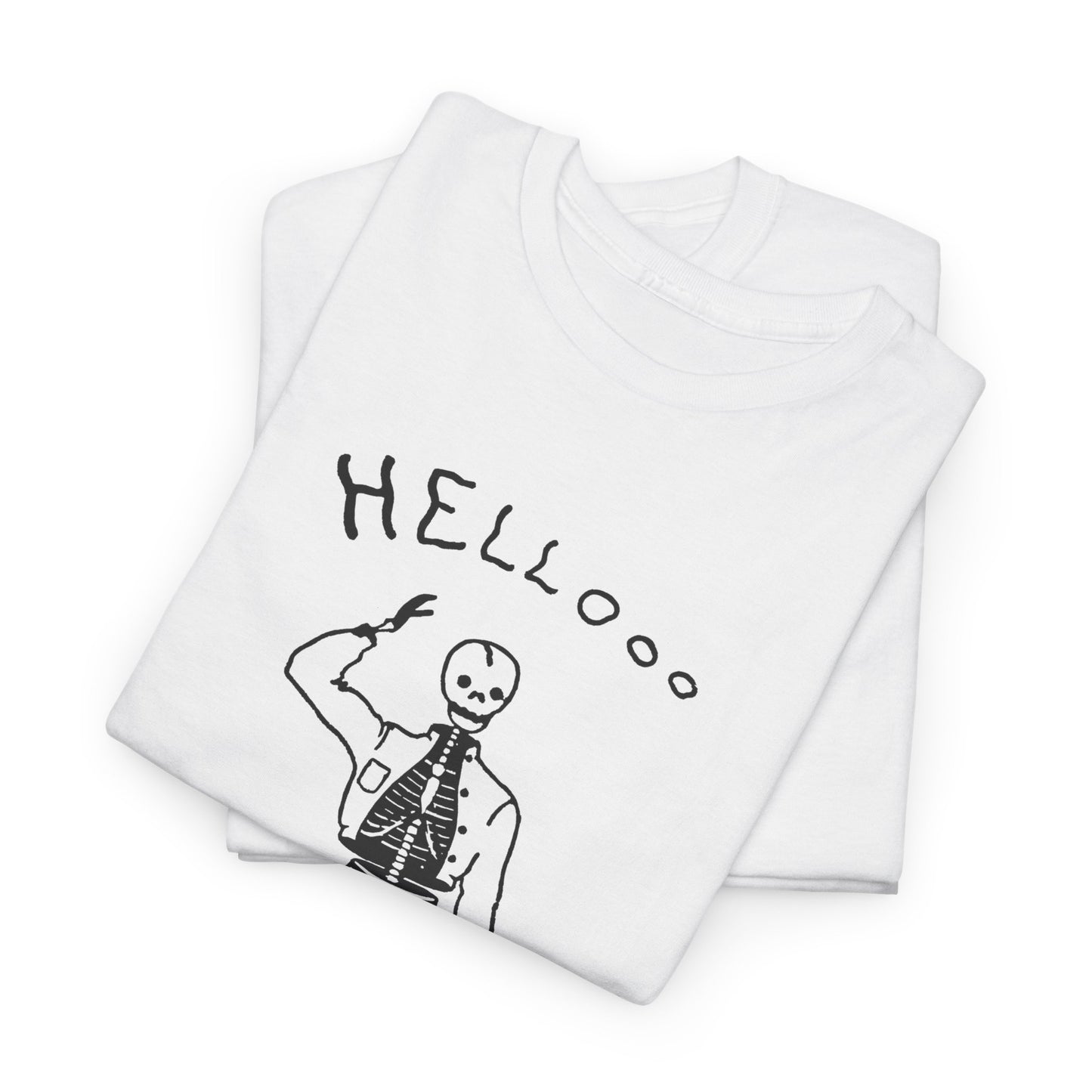 1953 the friendly skeleton illustration from the albuquerque journal reproduction tshirt