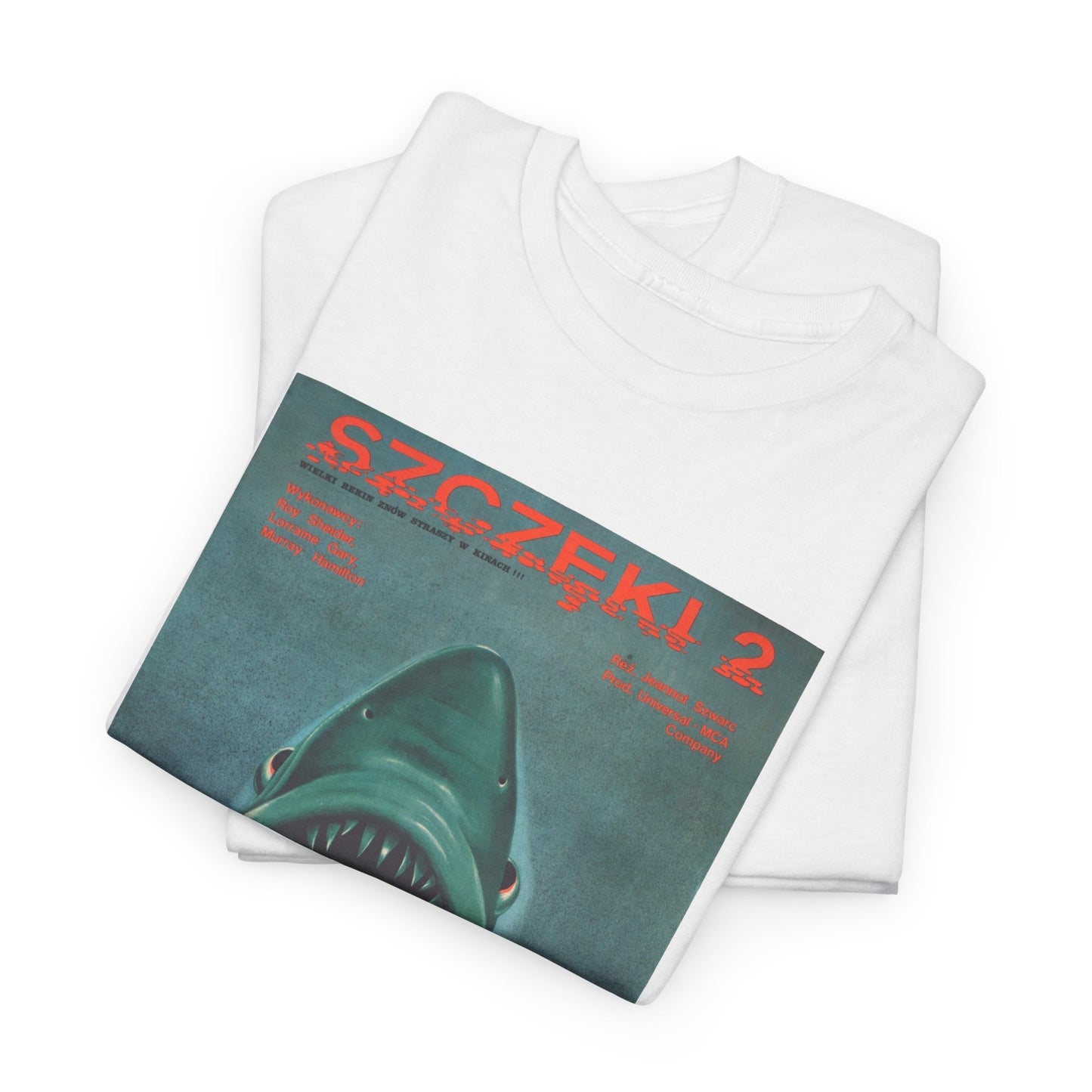 jaws 2 1980 polish movie poster reproduction tshirt