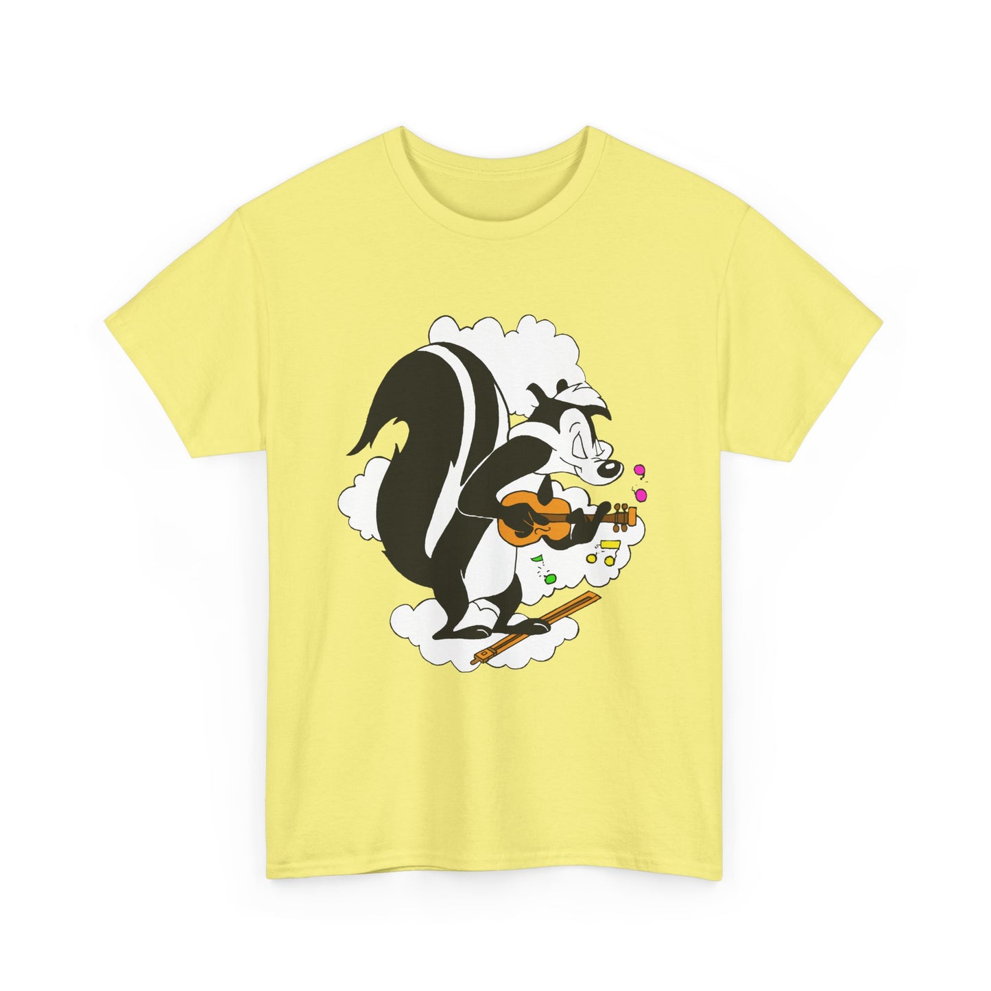 vintage milk cap pepe playing fiddle in clouds tshirt