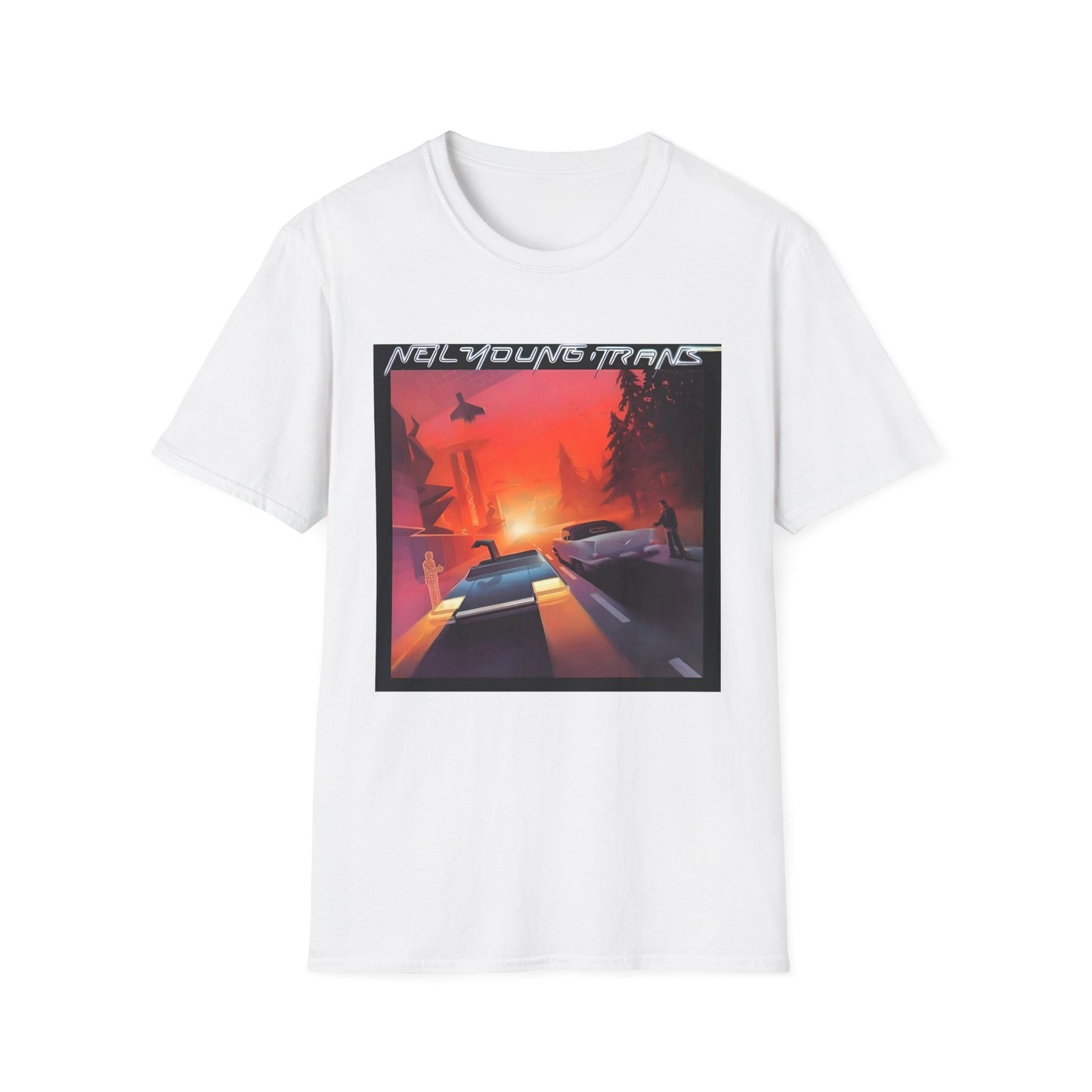 neil young 1983 trans album cover tshirt