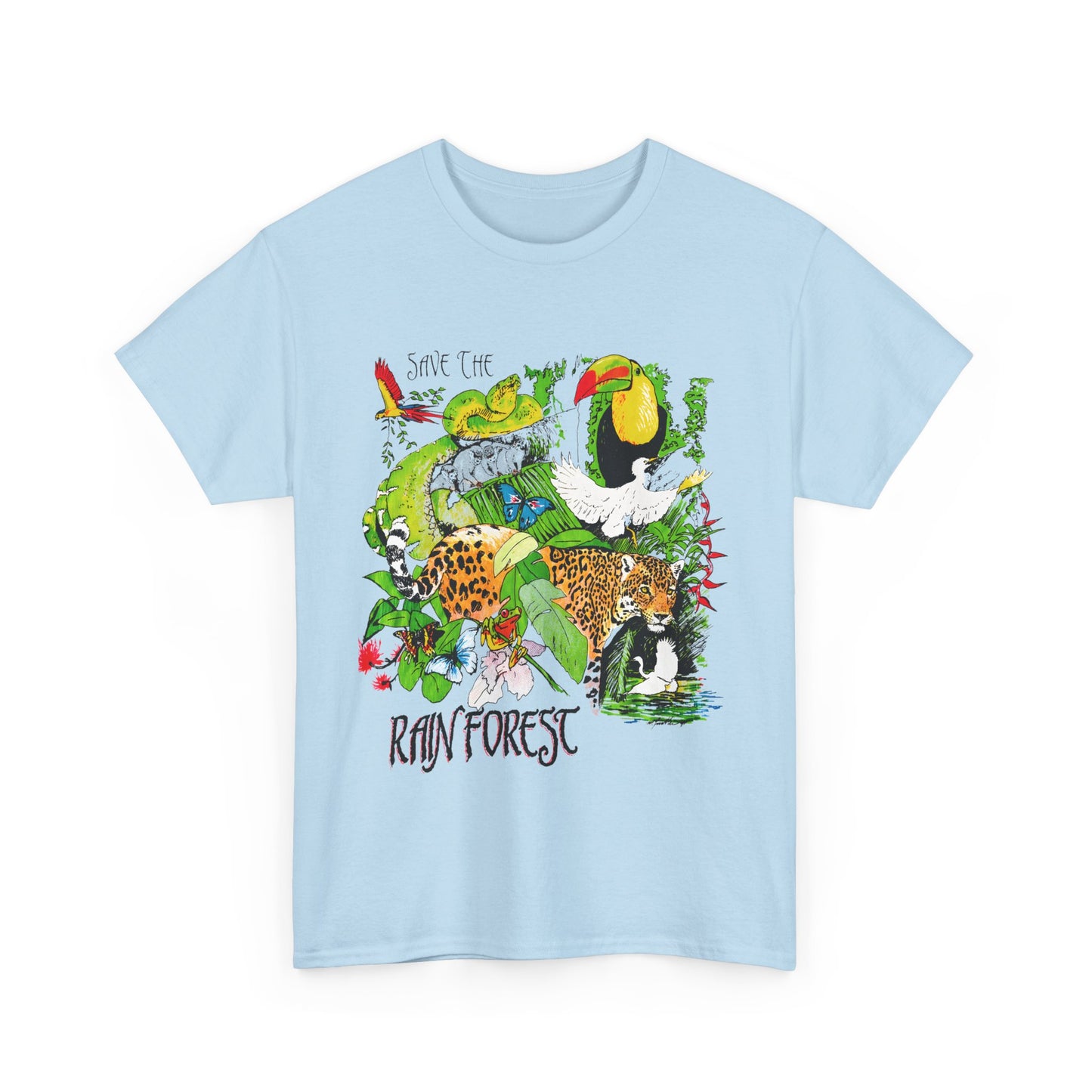 1993 vintage save the rainforest reproduction tshirt