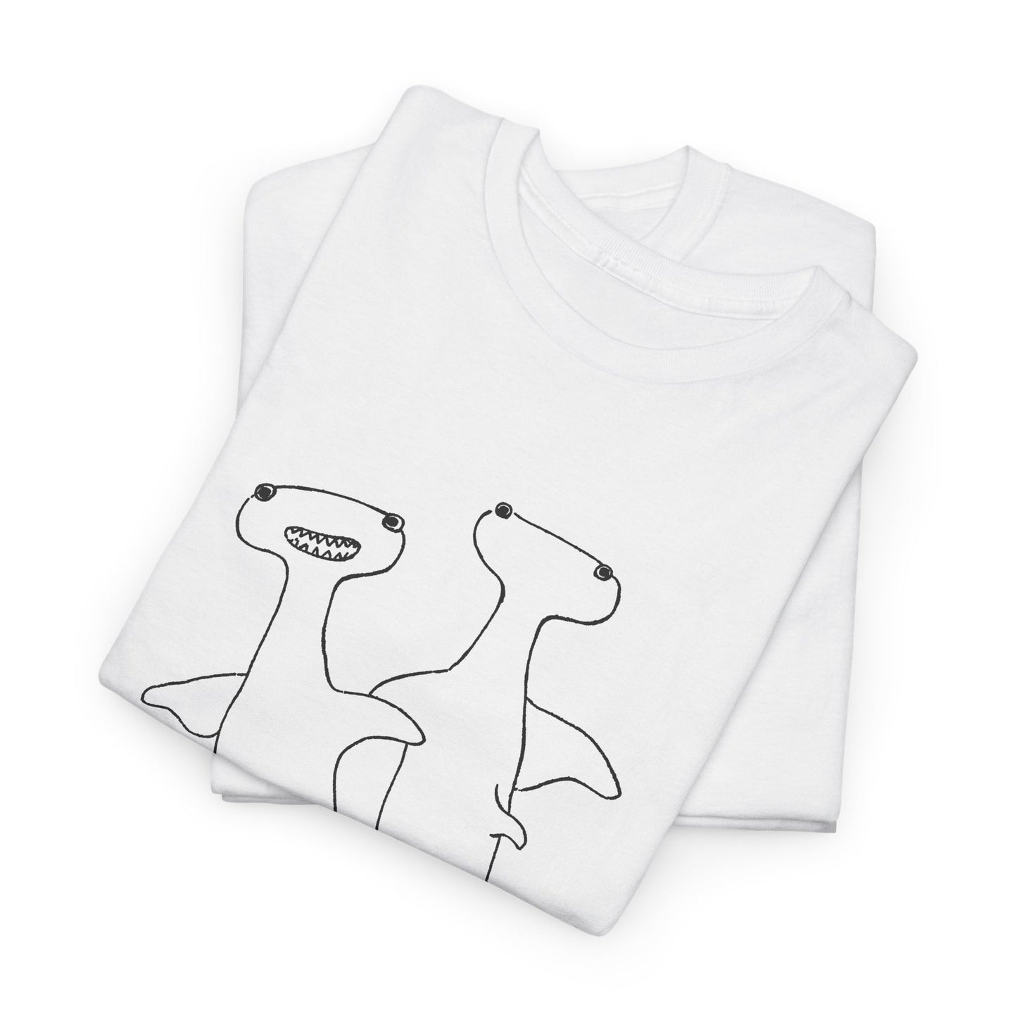 1735 a pair of hammerhead sharks edo period japanese illustration reproduction tshirt