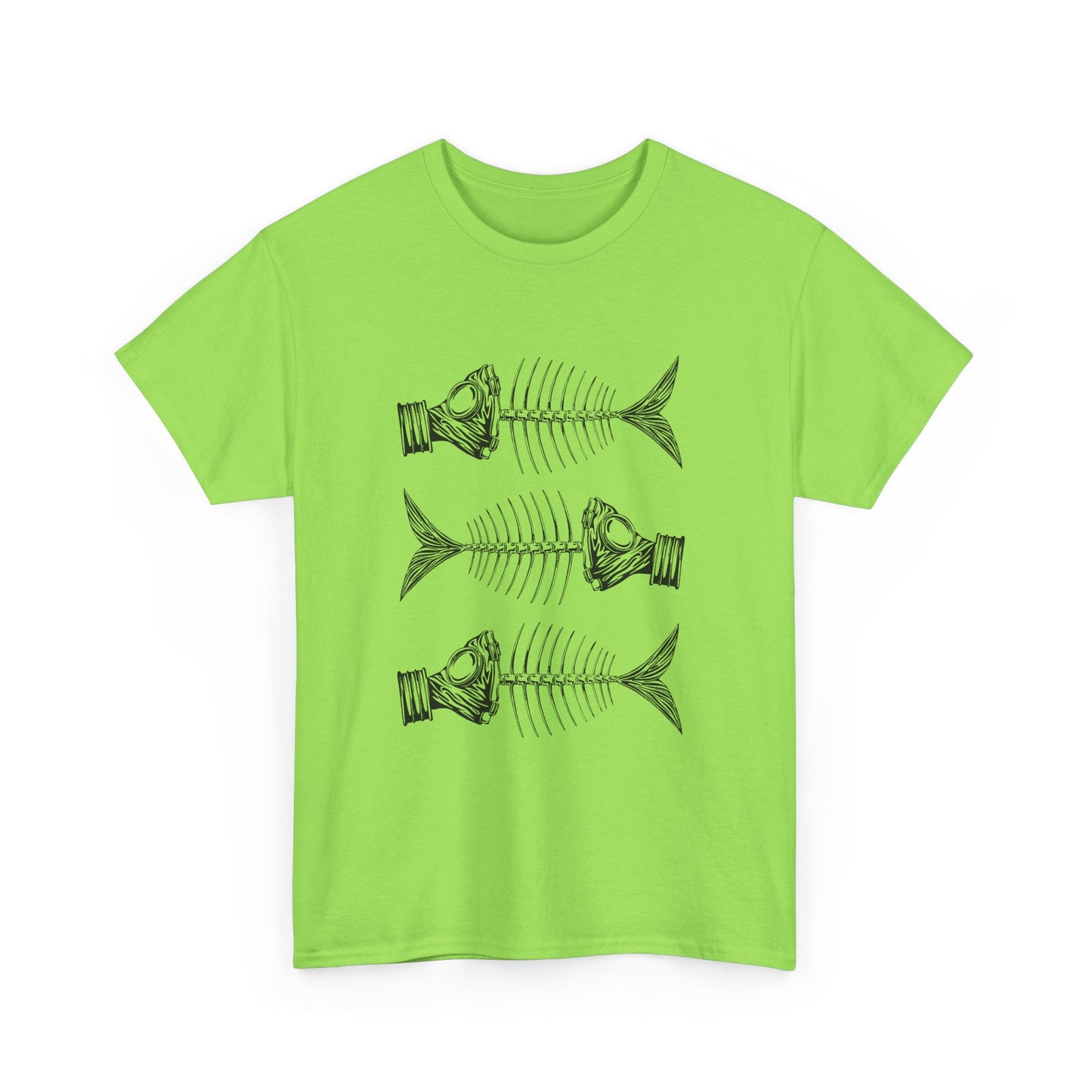 jacek rupinski polish skeletal fish with gas masks tshirt